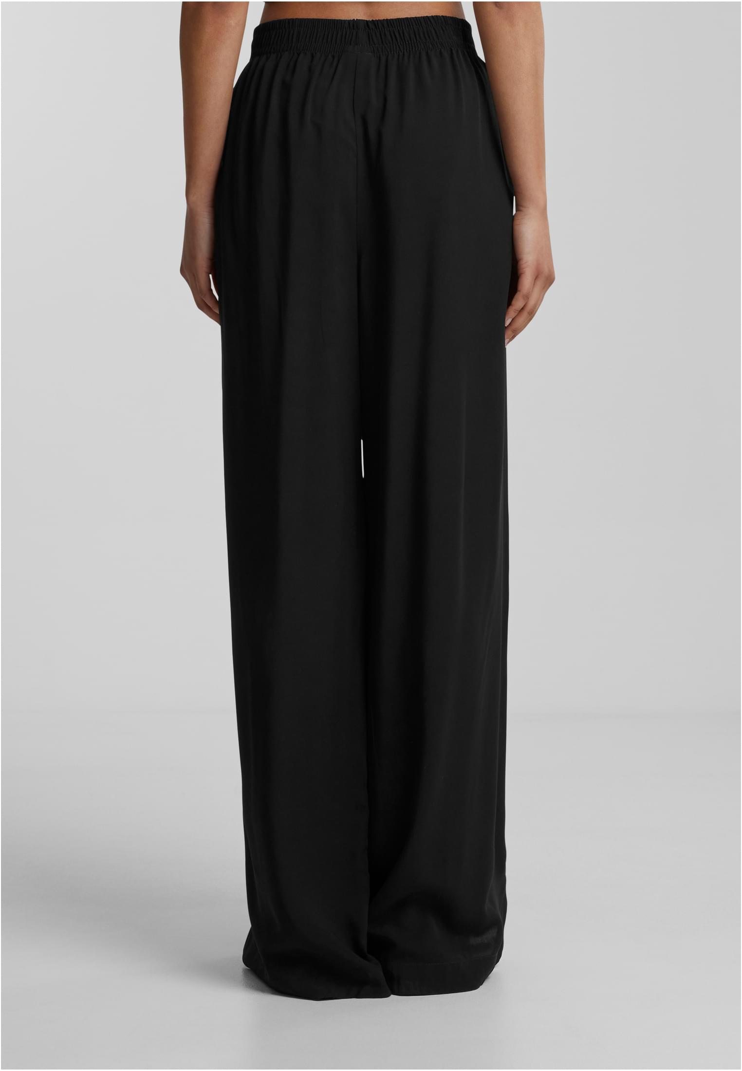 Ladies Wide Leg Viscose Pants | black