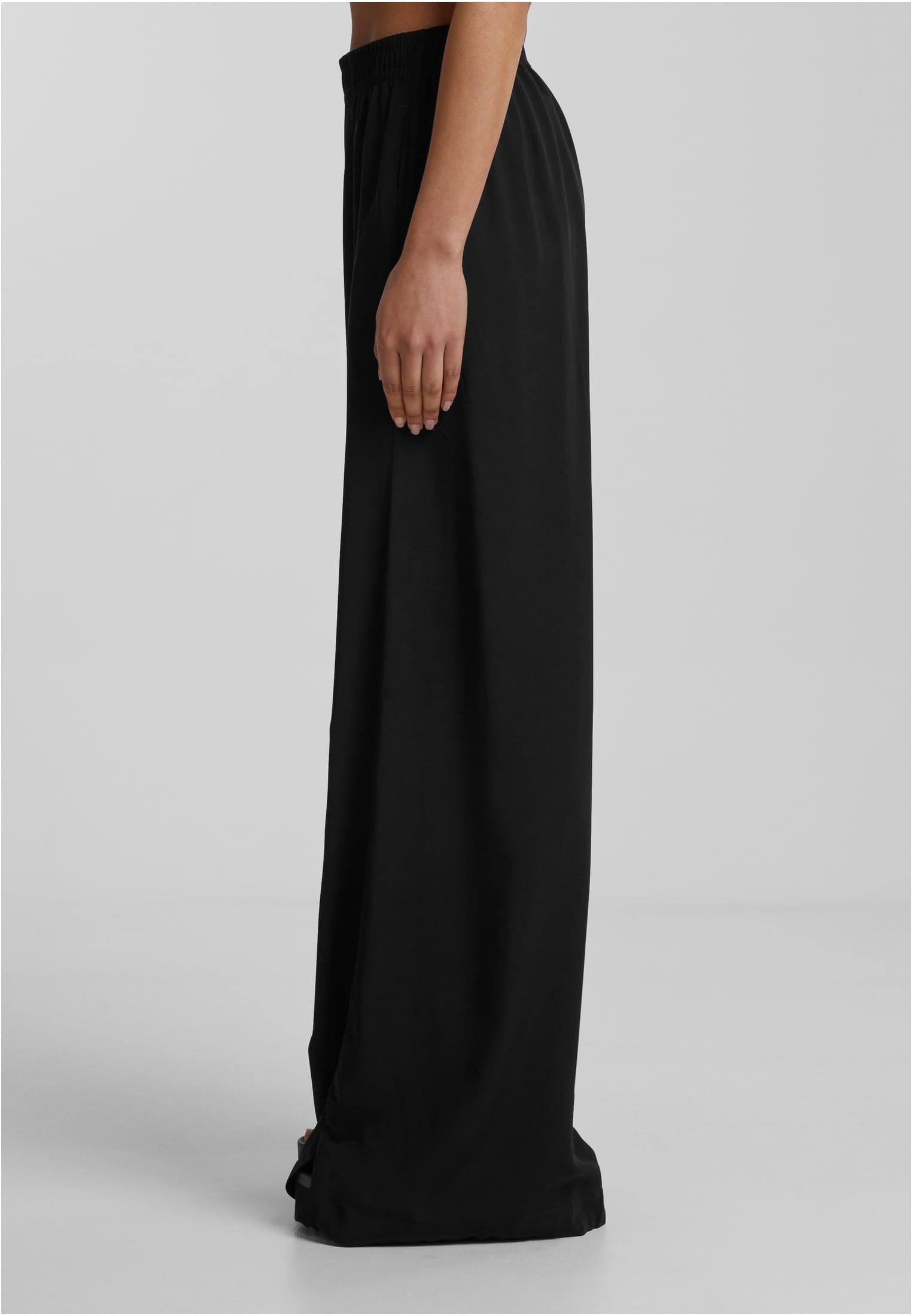 Ladies Wide Leg Viscose Pants | black