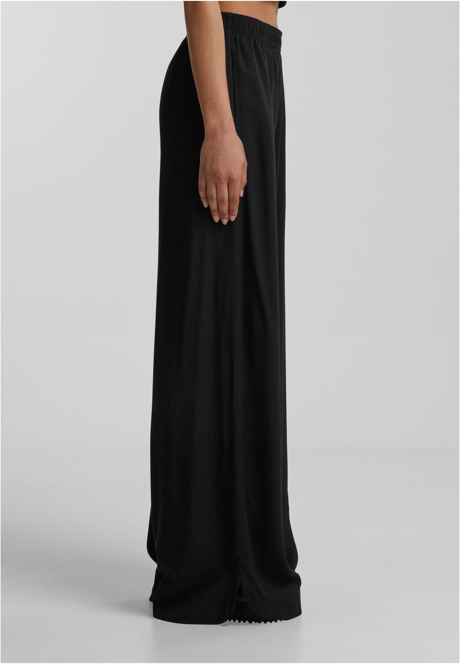 Ladies Wide Leg Viscose Pants | black