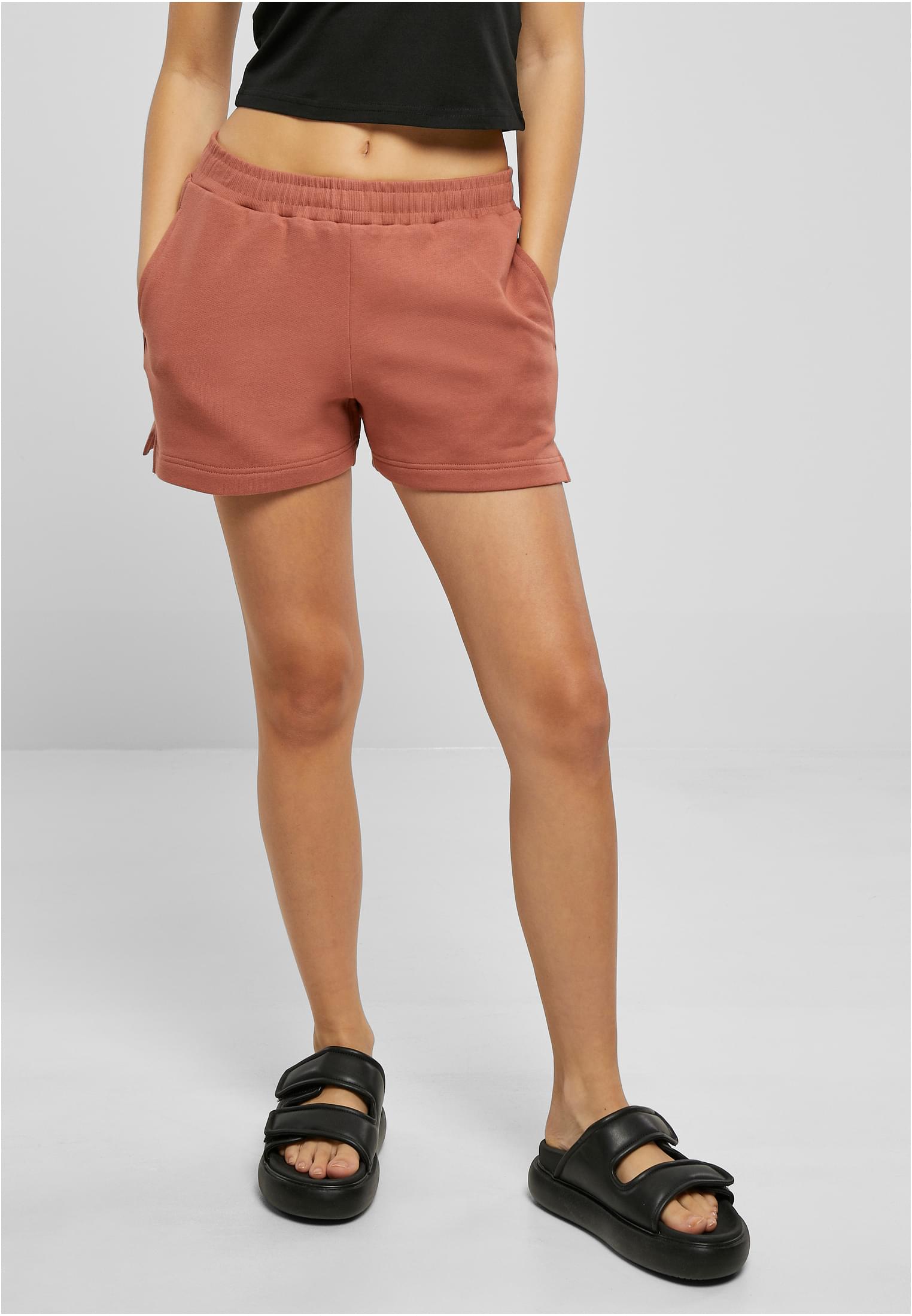 Ladies Organic Terry Shorts | terracotta