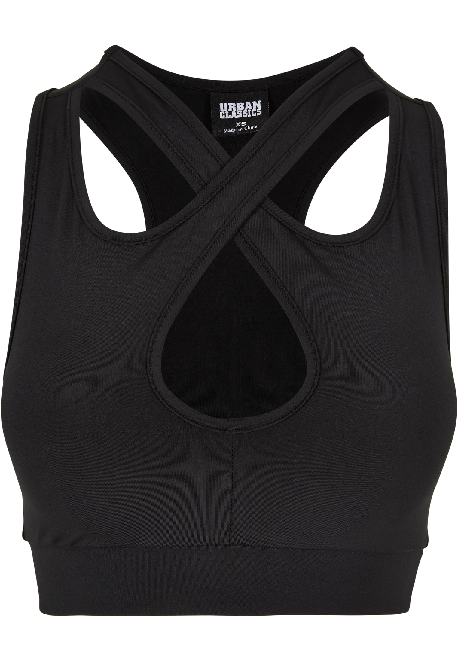 Ladies Crossed Sprots Bra | black