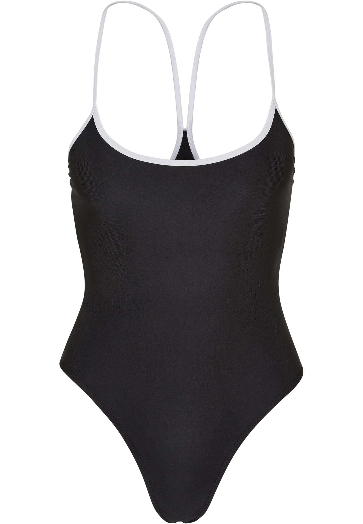 Ladies Recycled Retro Swimsuit | black/white