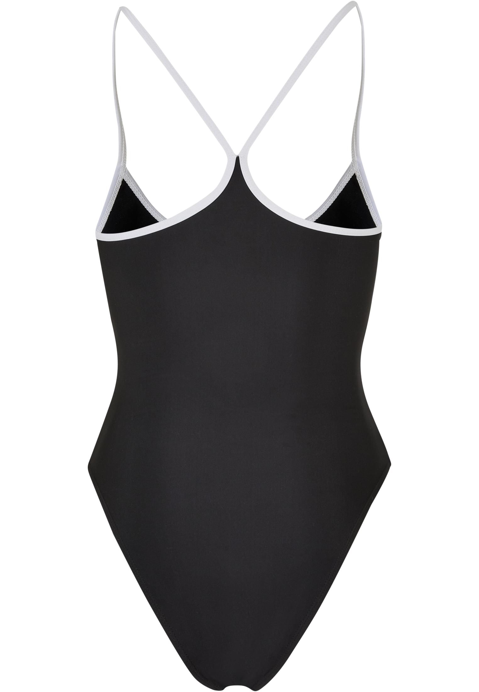 Ladies Recycled Retro Swimsuit | black/white