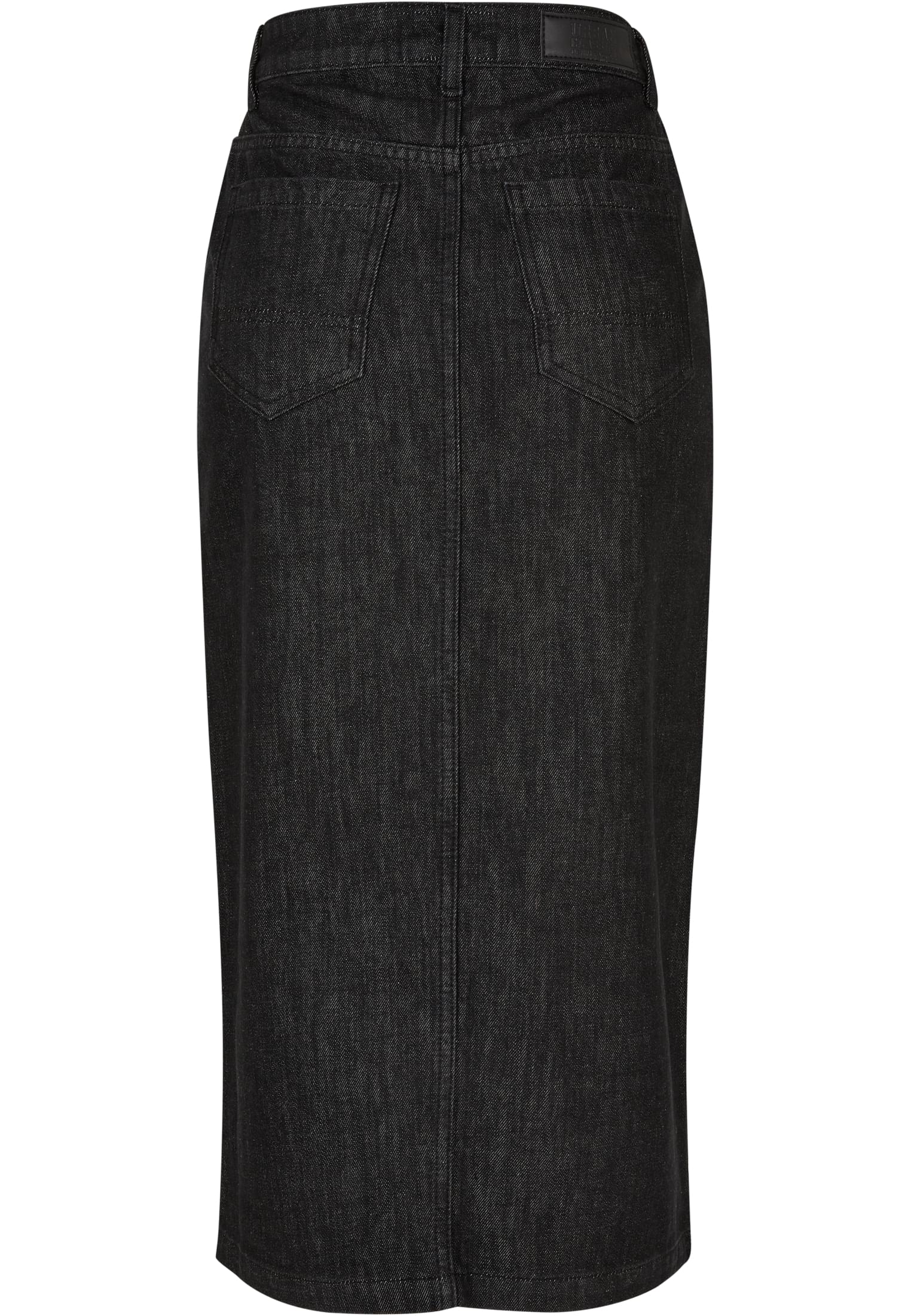 Ladies Midi Denim Skirt | black washed