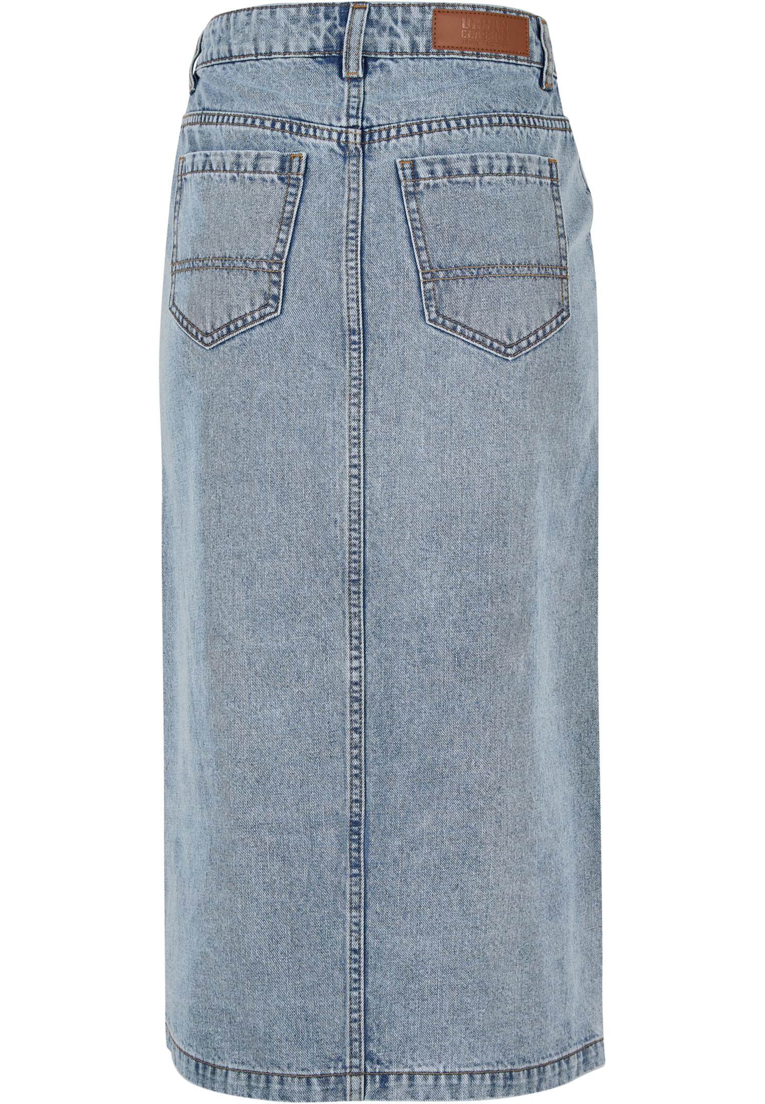 Ladies Midi Denim Skirt | tinted lightblue washed