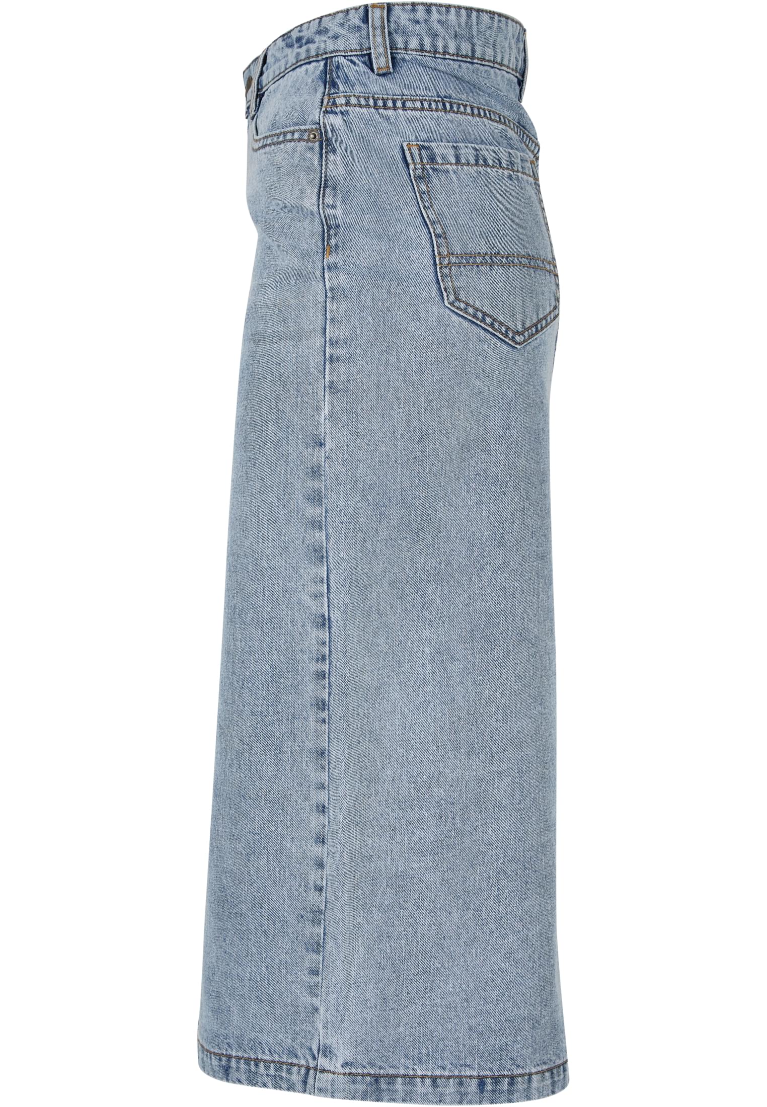 Ladies Midi Denim Skirt | tinted lightblue washed