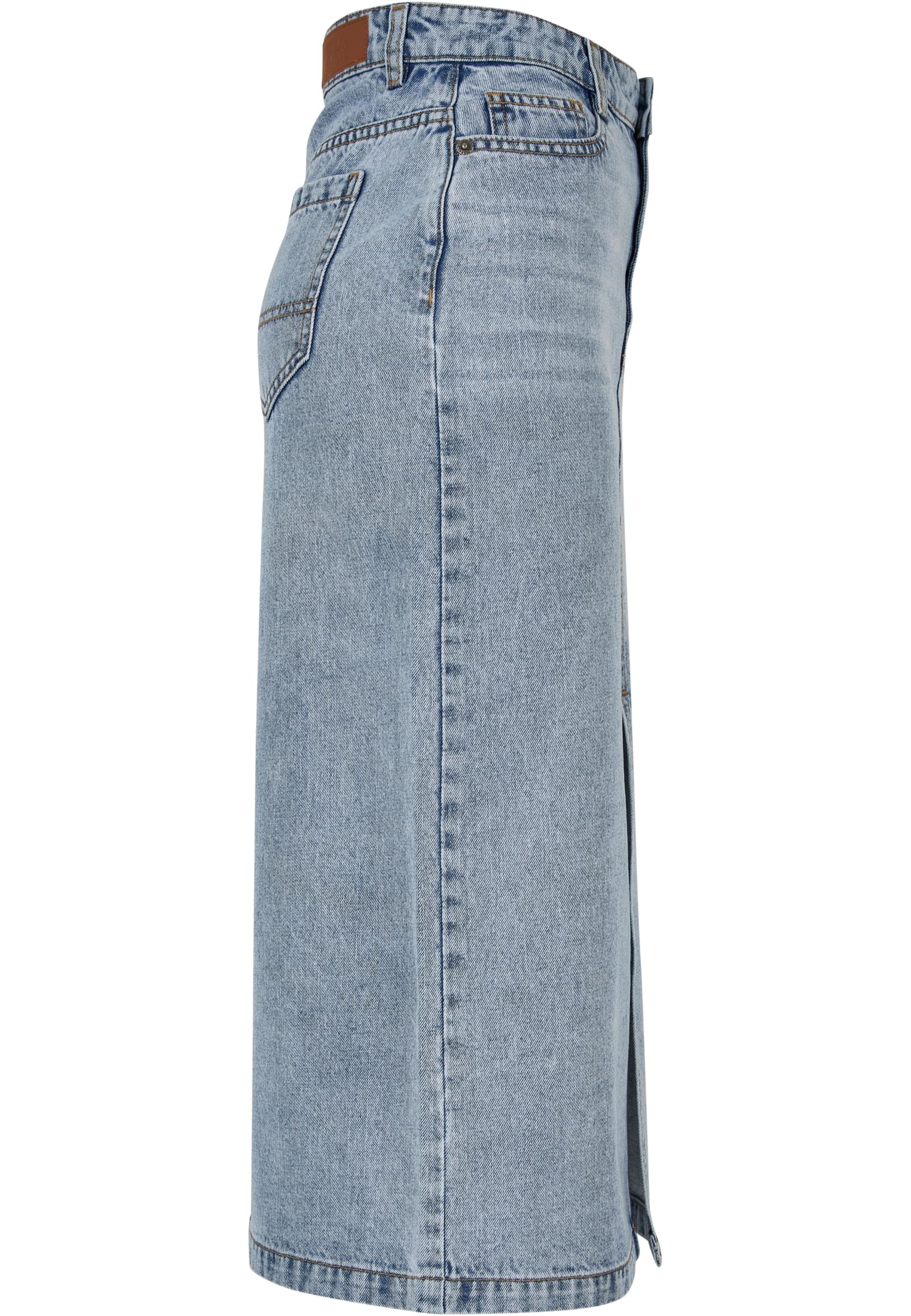 Ladies Midi Denim Skirt | tinted lightblue washed