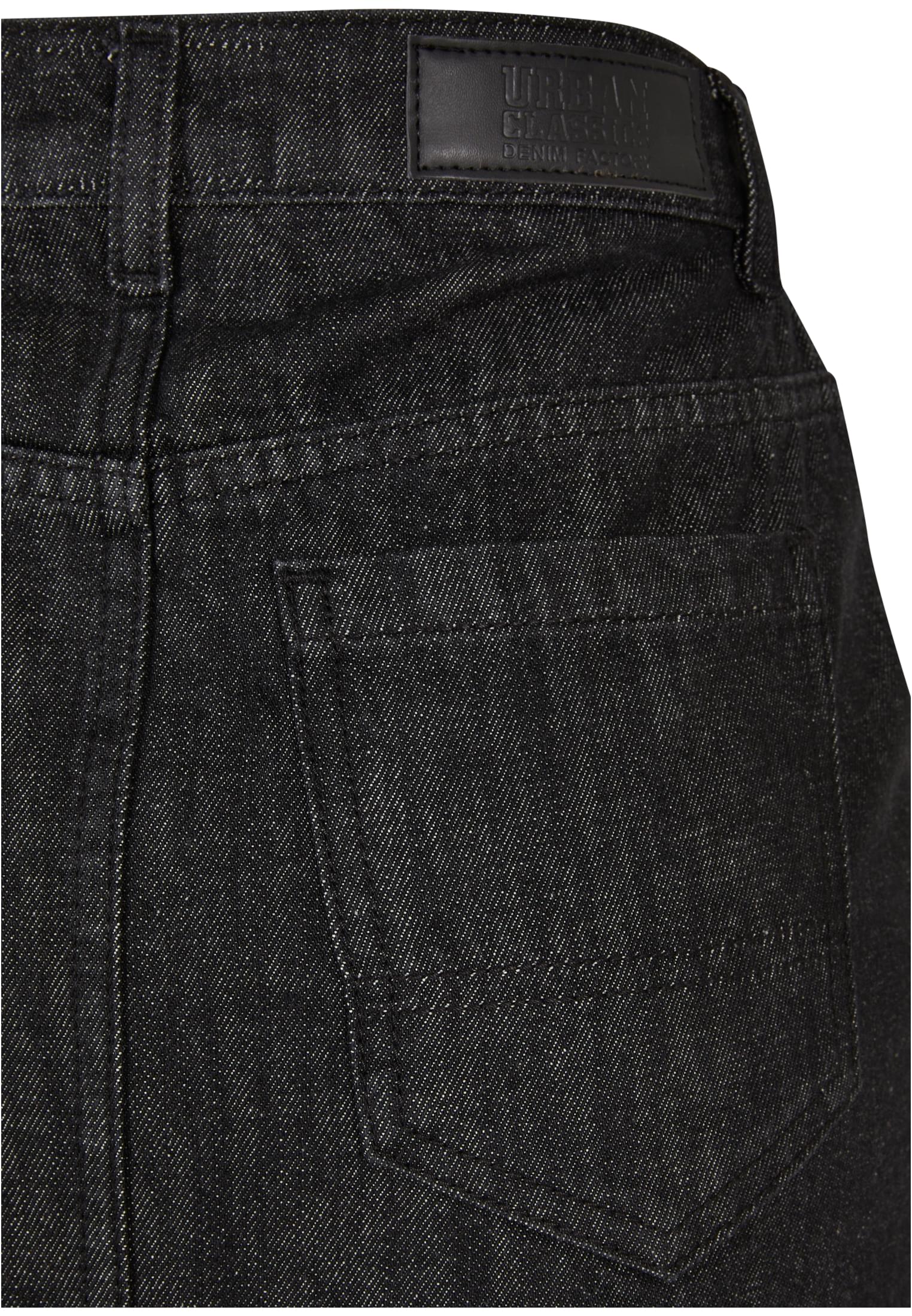 Ladies Midi Denim Skirt | black washed