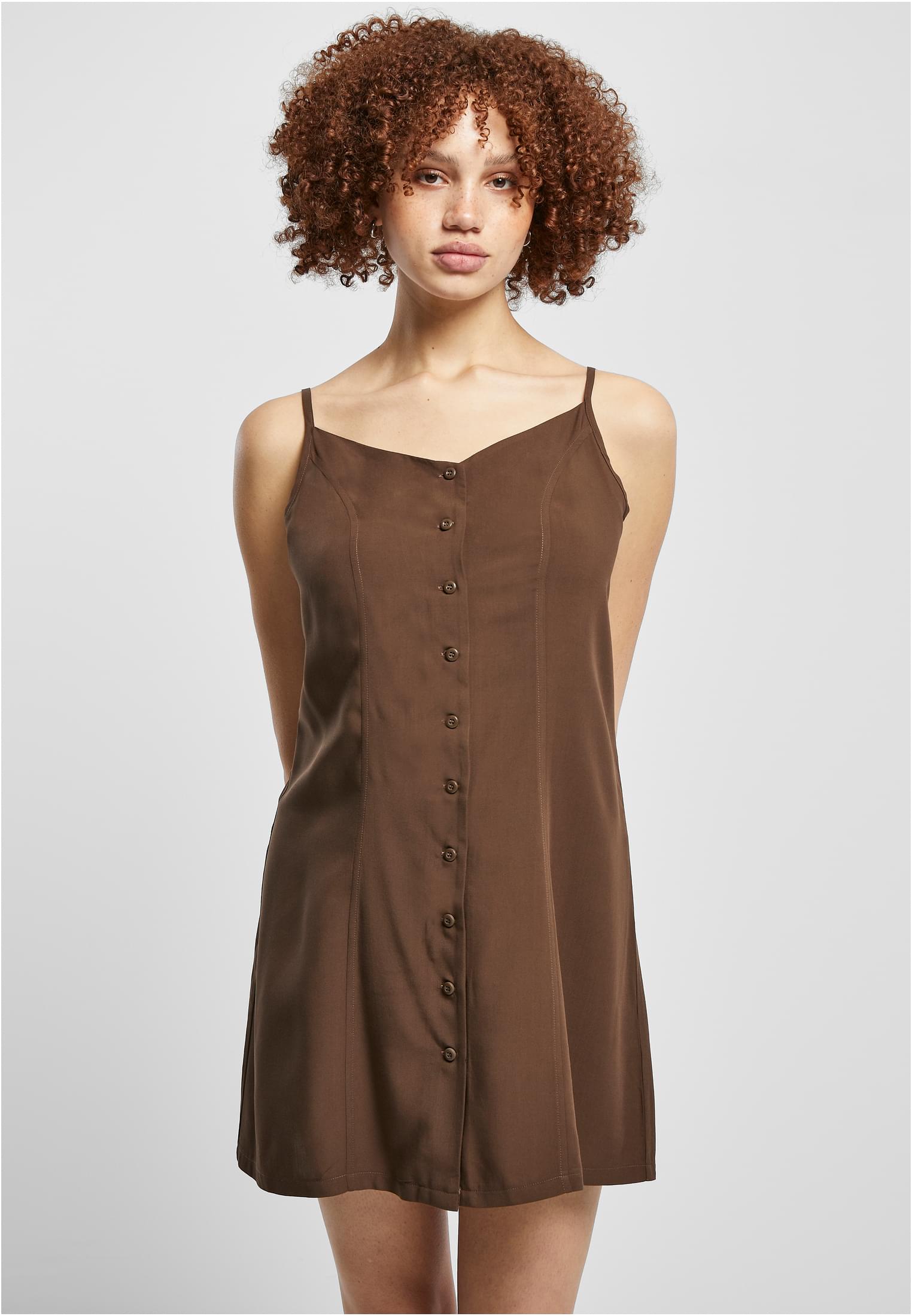 Ladies Vicose Mini Dress | brown