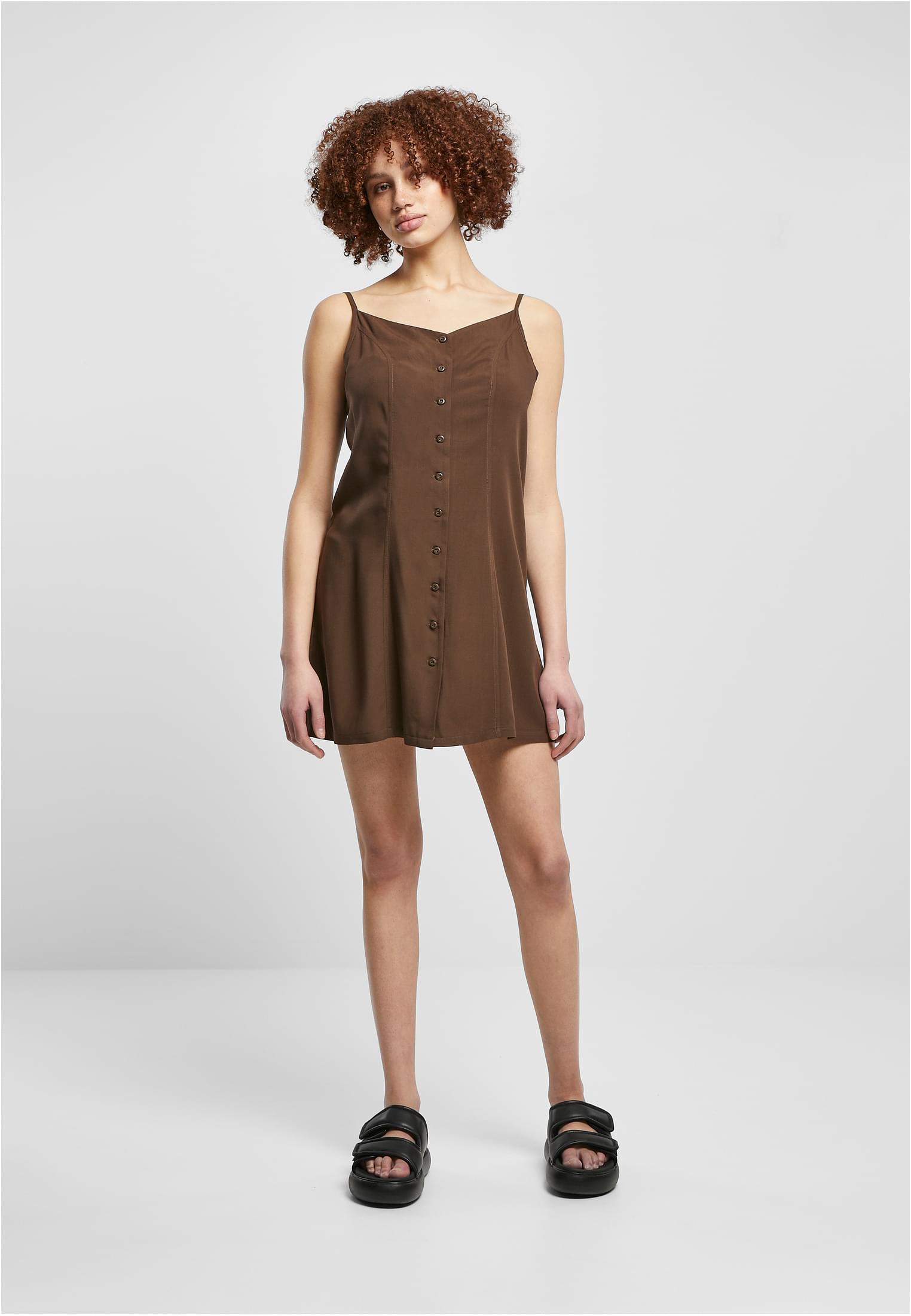 Ladies Vicose Mini Dress | brown