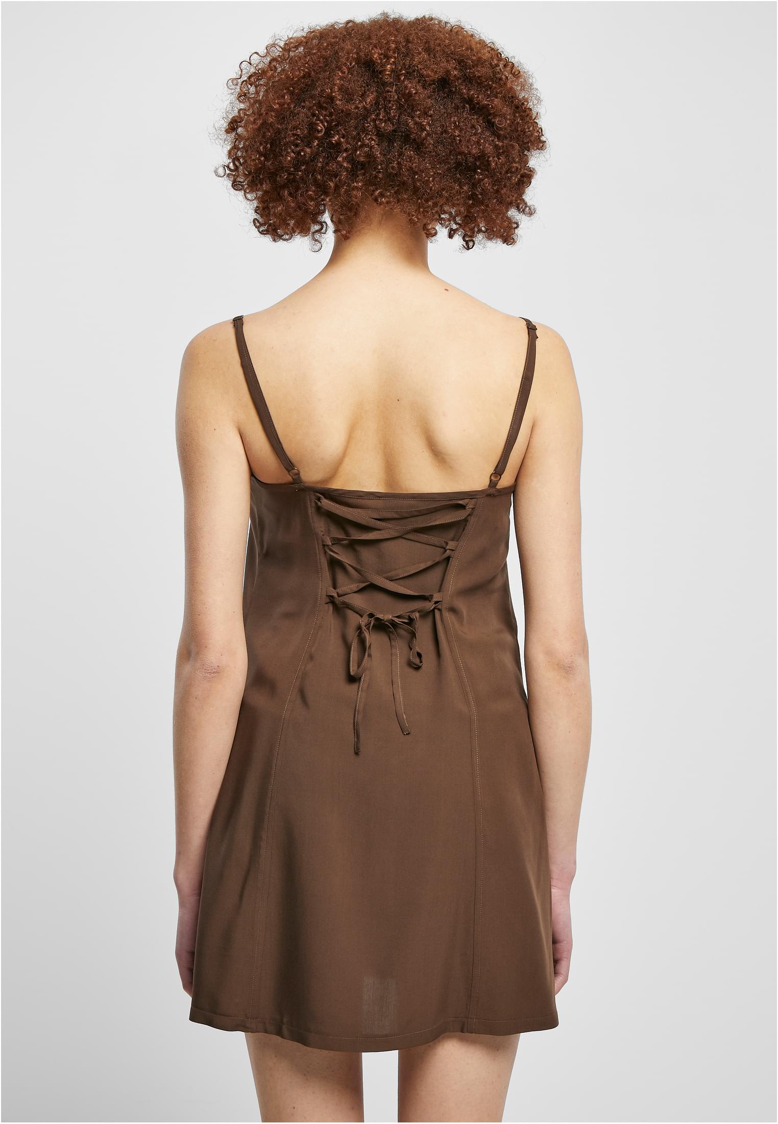 Ladies Vicose Mini Dress | brown