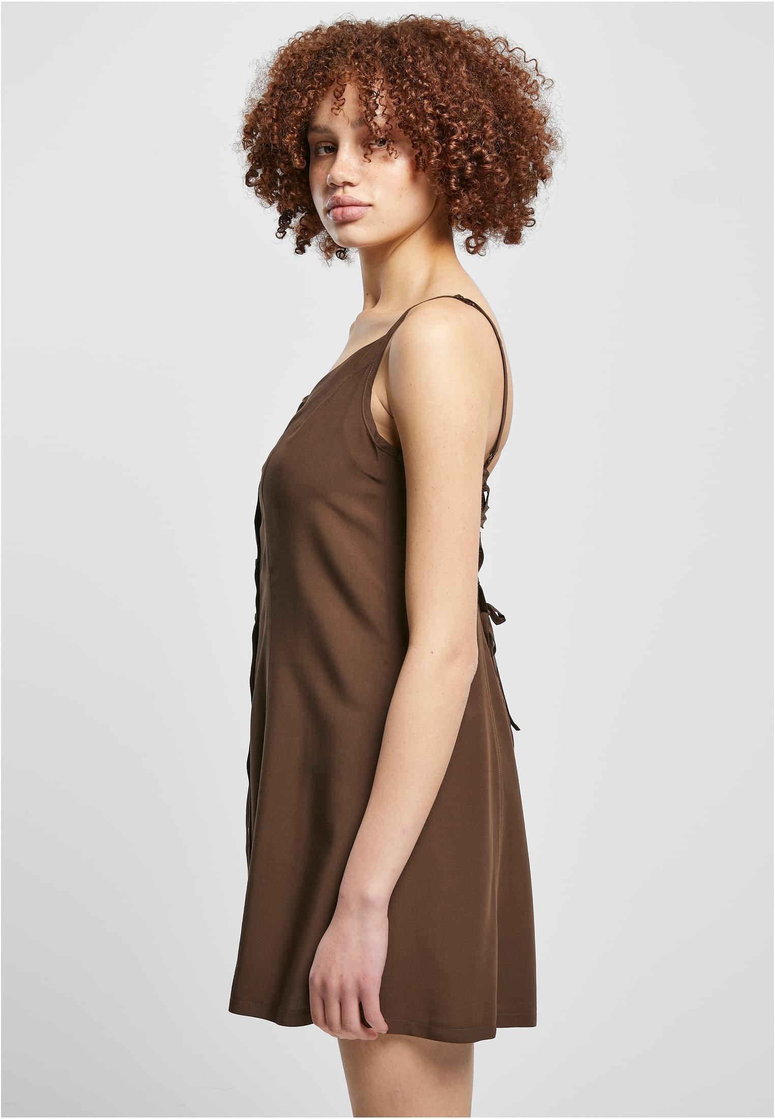 Ladies Vicose Mini Dress | brown