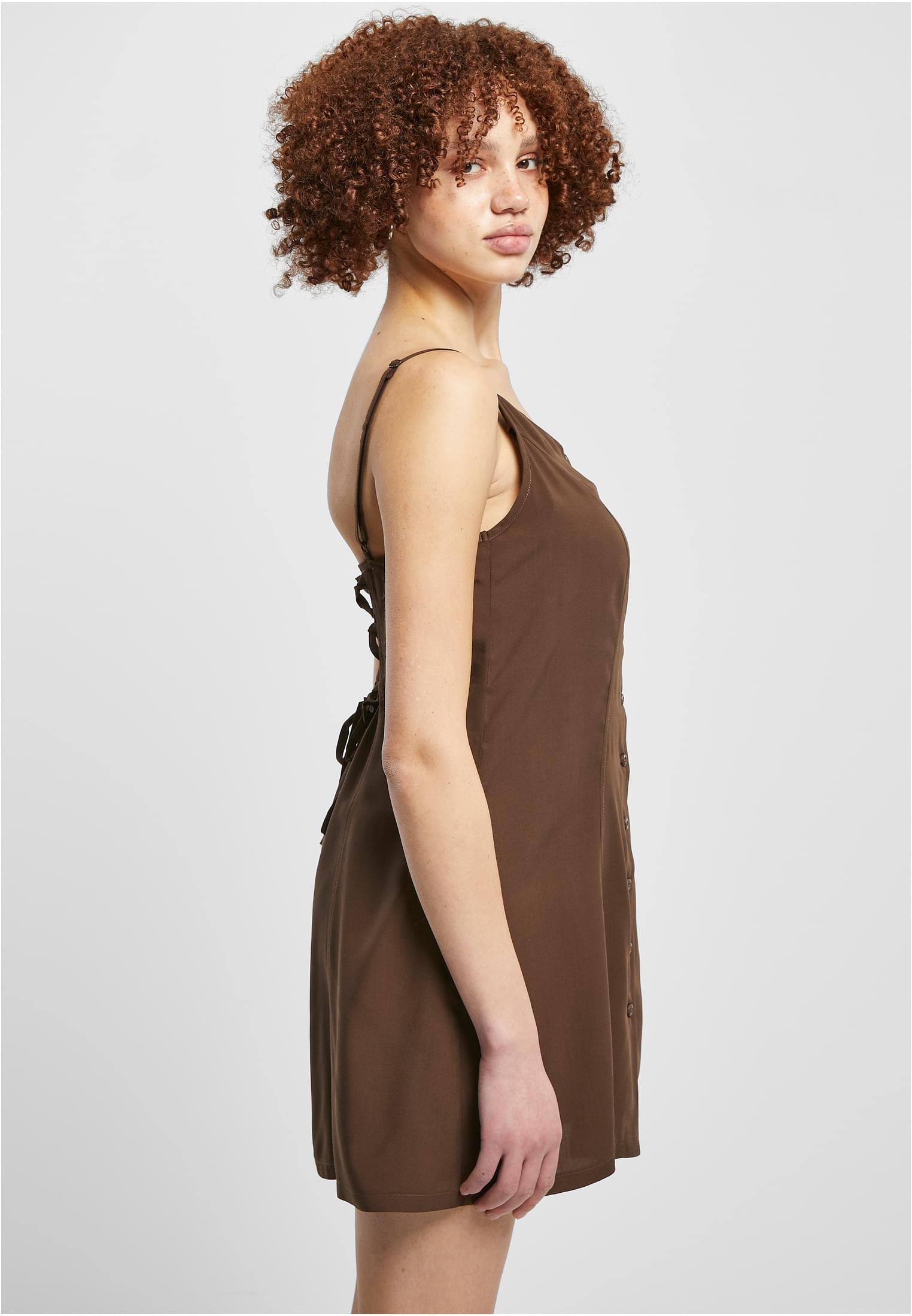 Ladies Vicose Mini Dress | brown