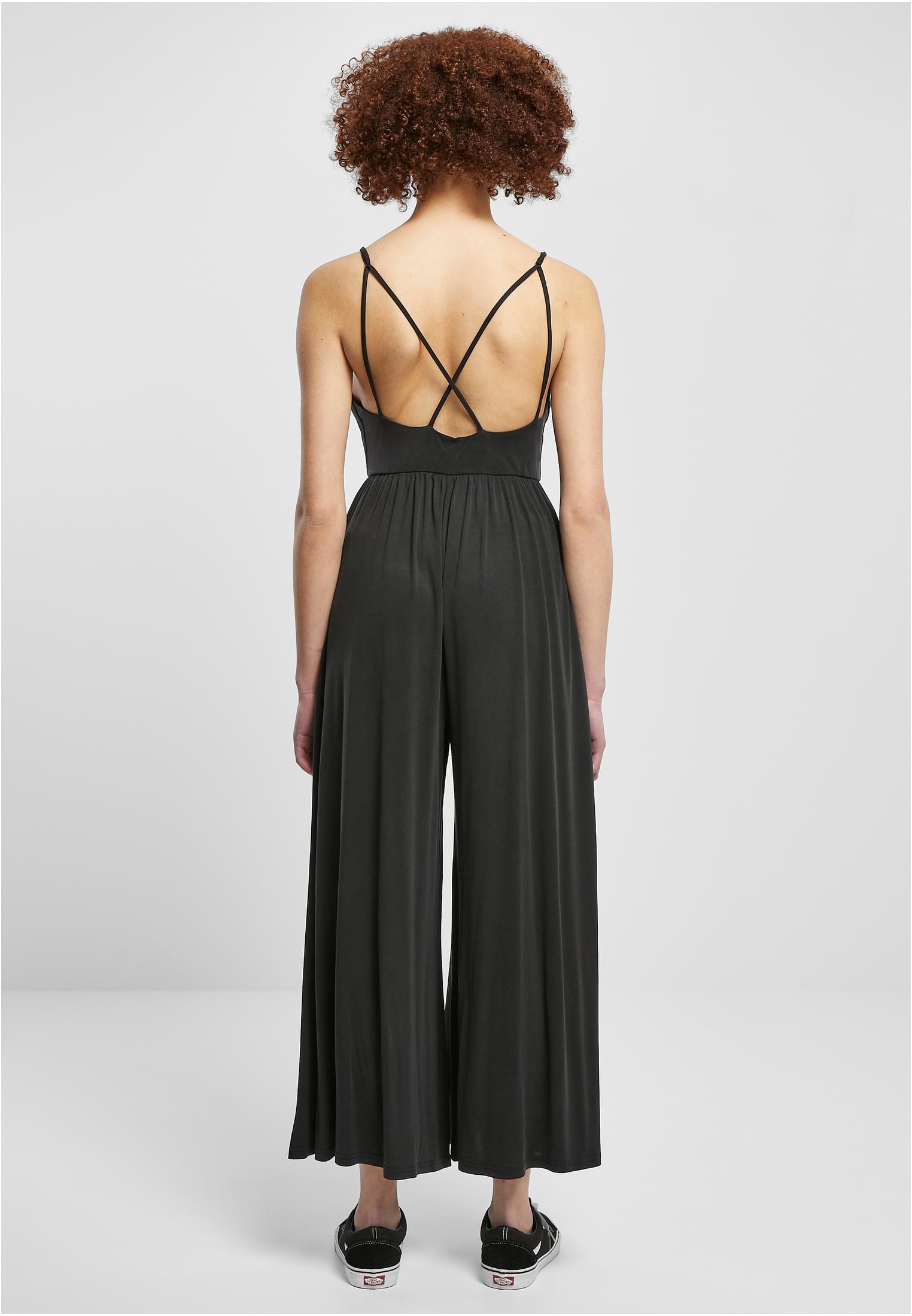 Ladies Modal Spaghetti Jumpsuit | black