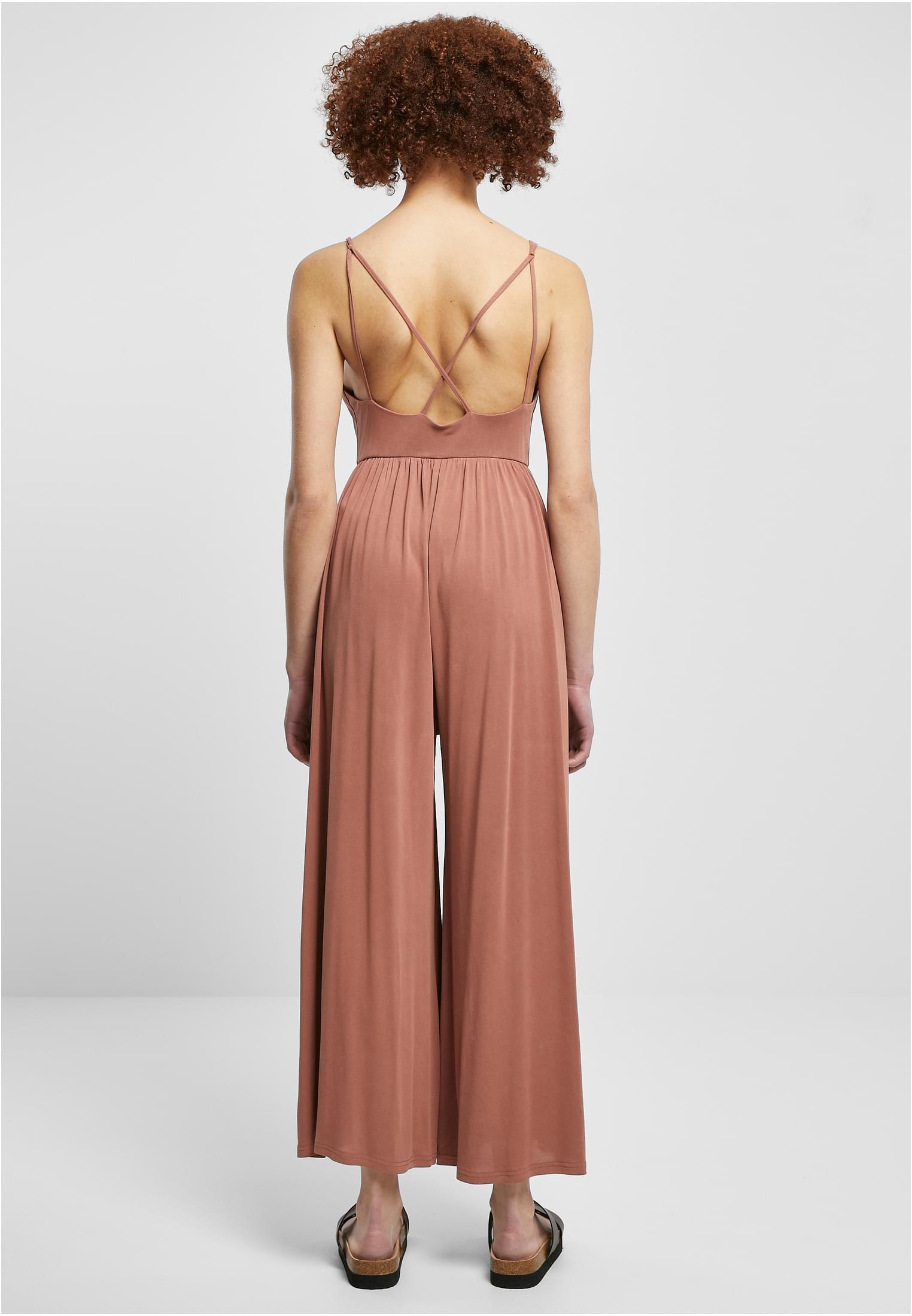 Ladies Modal Spaghetti Jumpsuit | terracotta