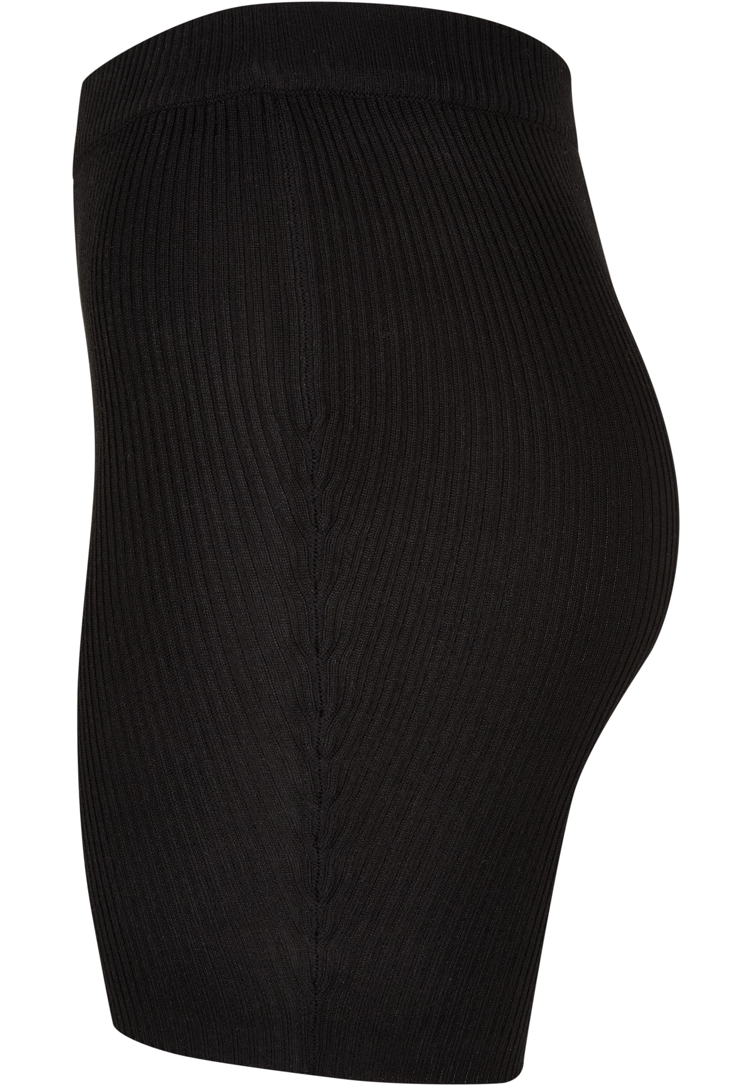 Ladies Rib Knit Shorts | black