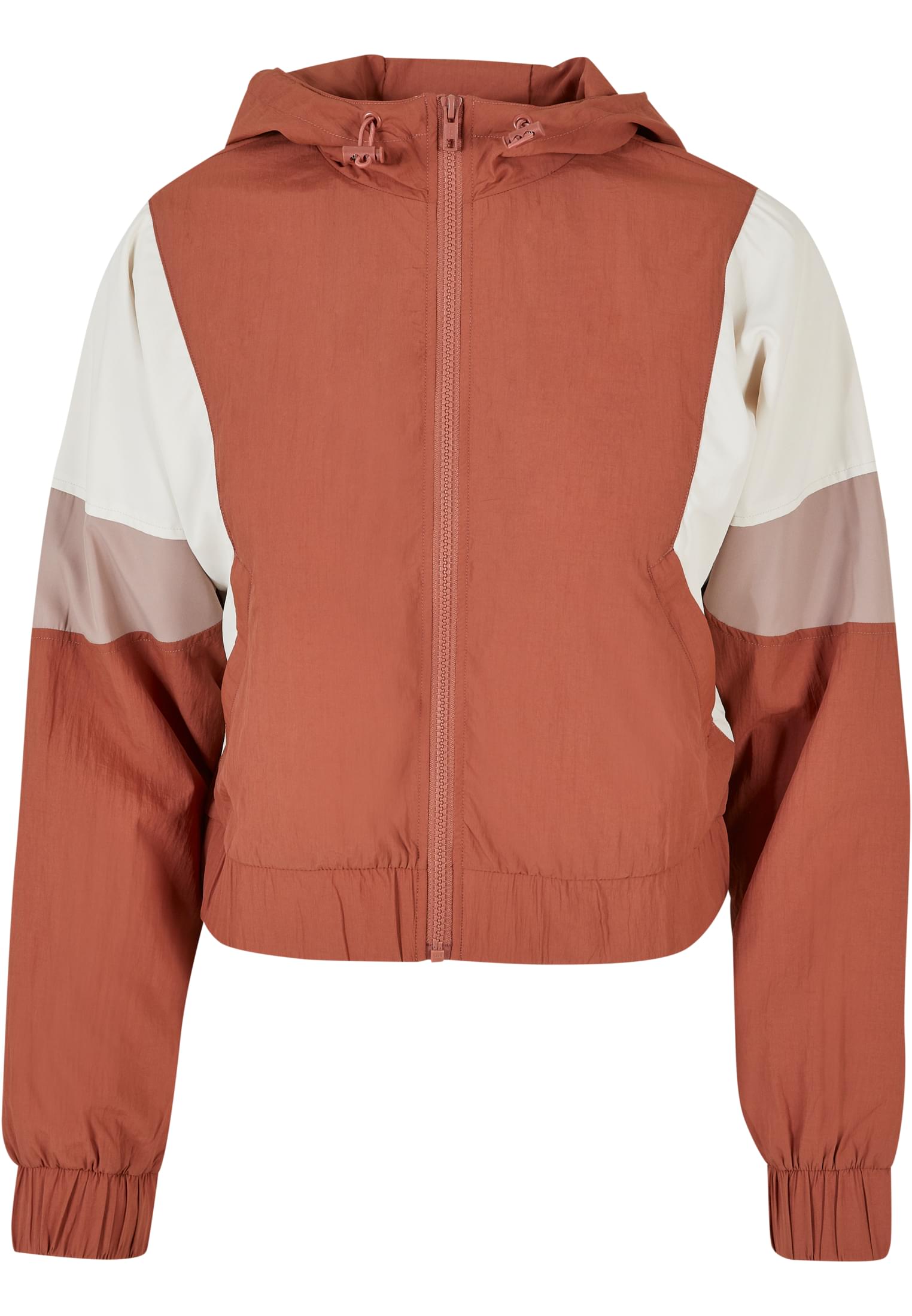 Ladies Short 3-Tone Crinkle Jacket | terracotta/whitesand/duskrose