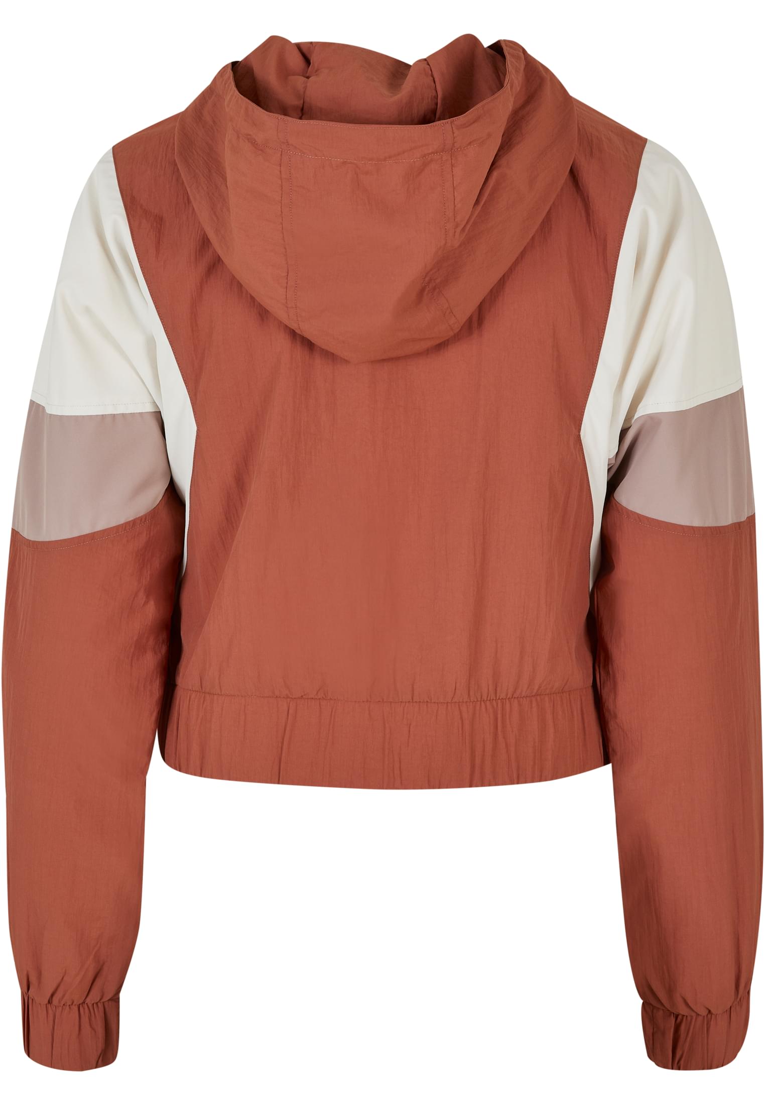 Ladies Short 3-Tone Crinkle Jacket | terracotta/whitesand/duskrose