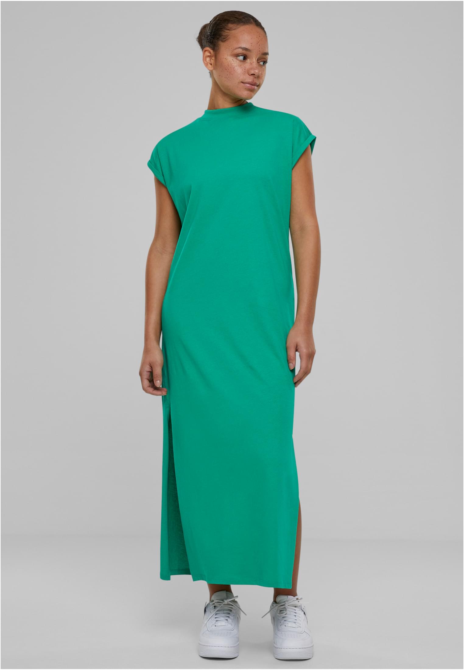 Ladies Long Extended Shoulder Dress | ferngreen