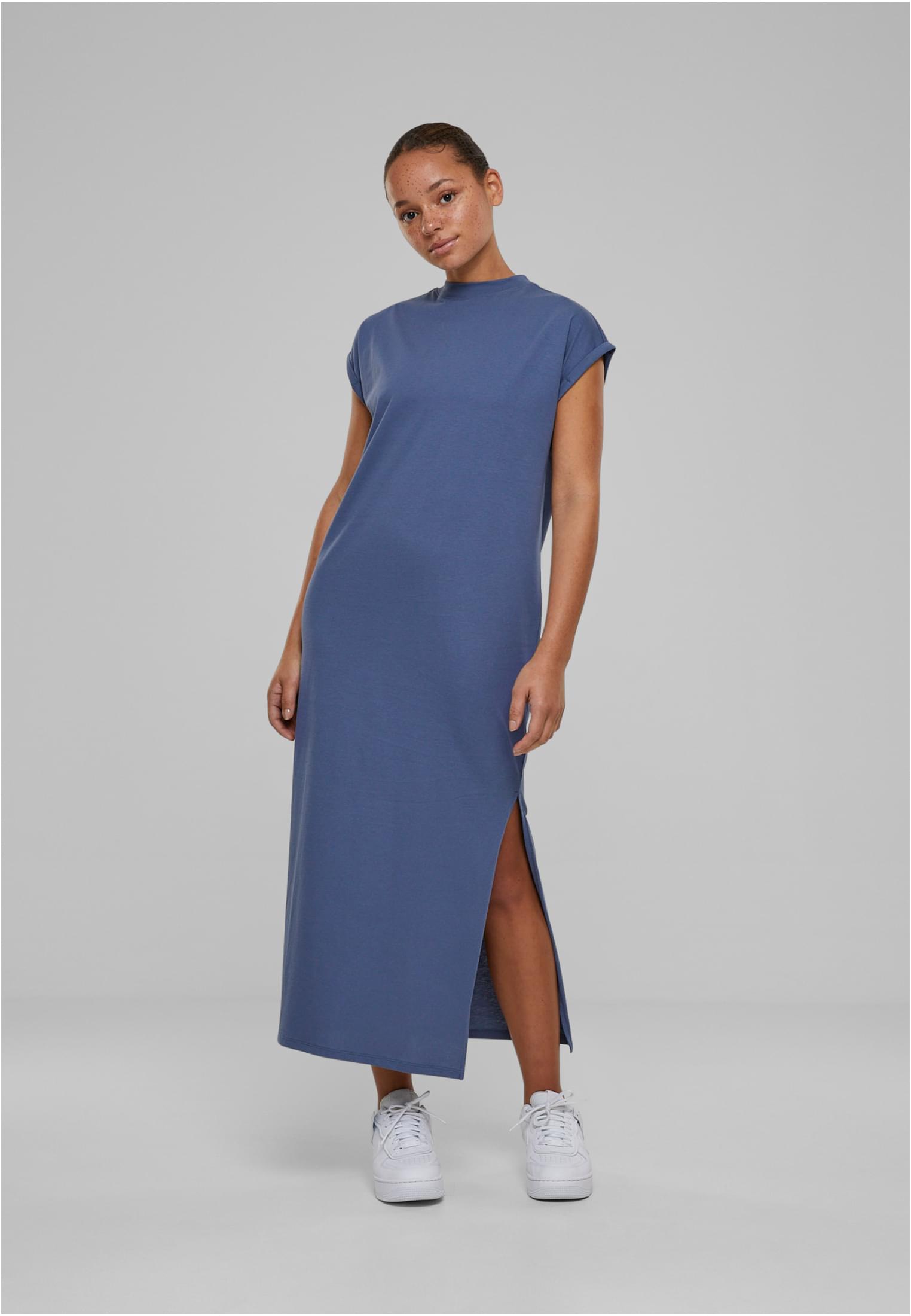 Ladies Long Extended Shoulder Dress | vintageblue