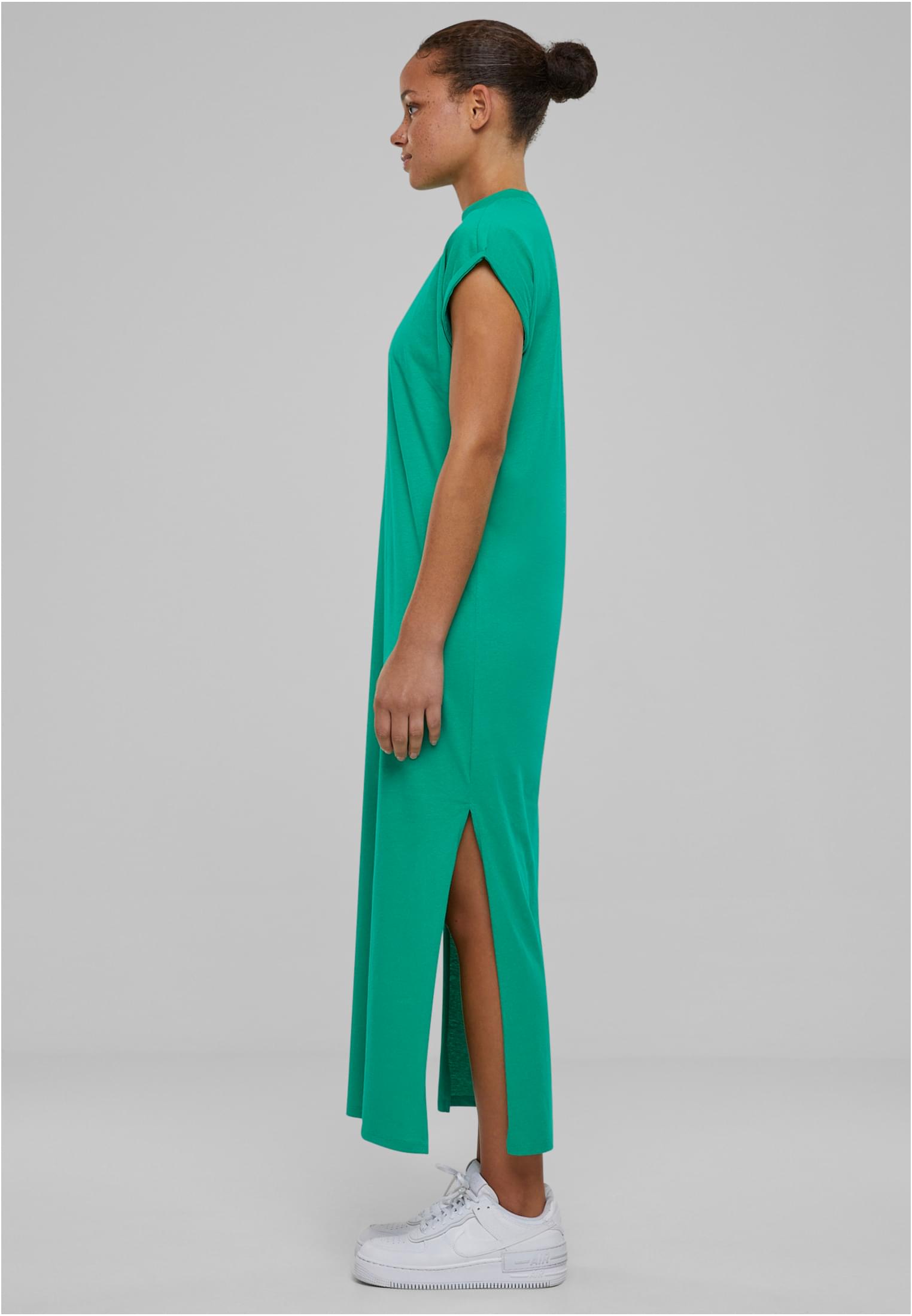 Ladies Long Extended Shoulder Dress | ferngreen