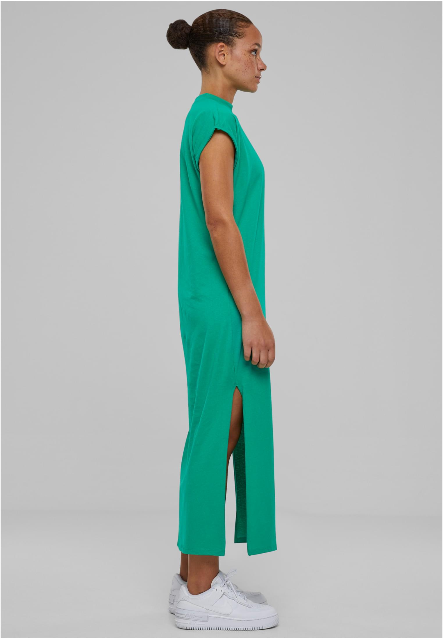 Ladies Long Extended Shoulder Dress | ferngreen