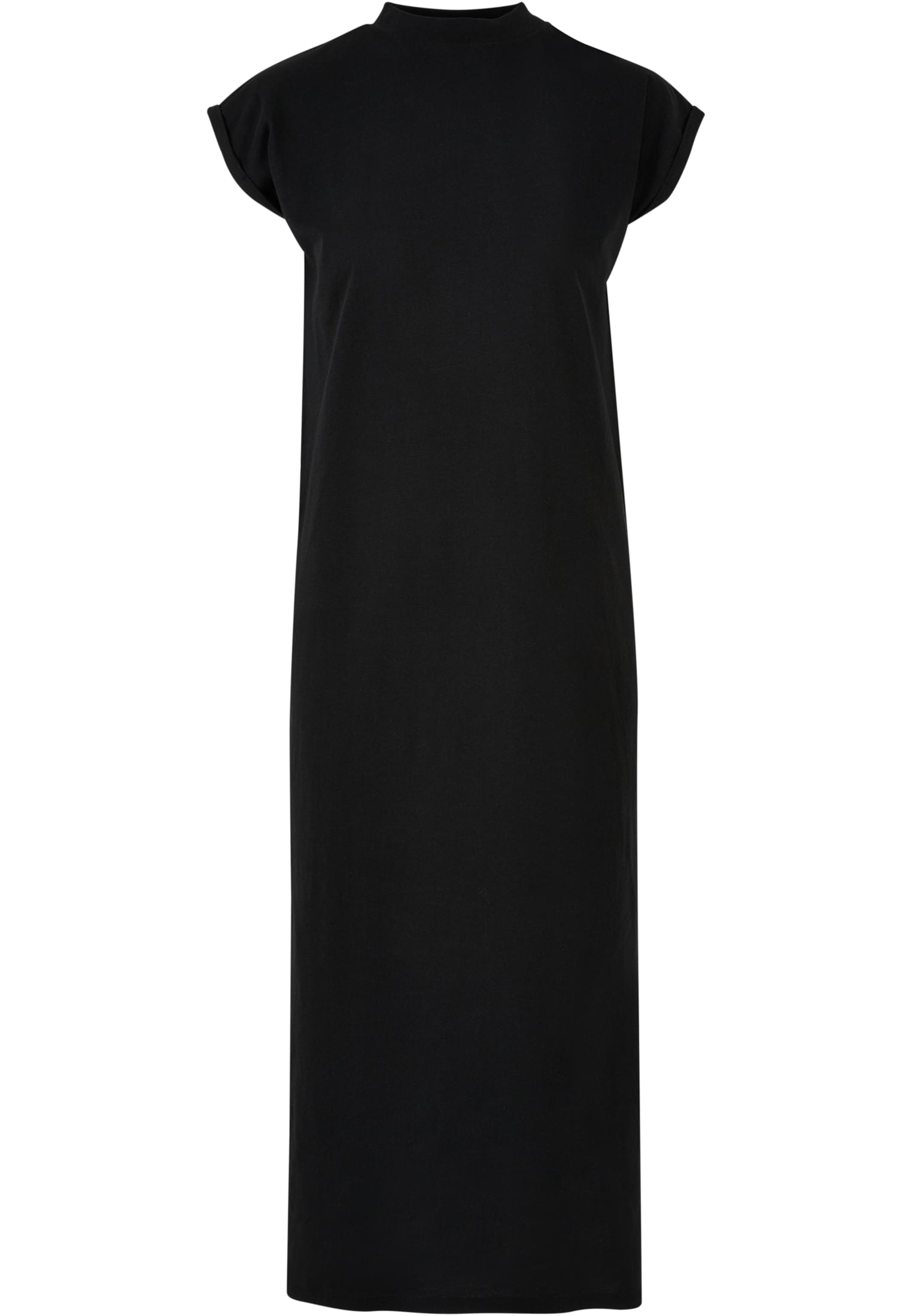 Ladies Long Extended Shoulder Dress | black