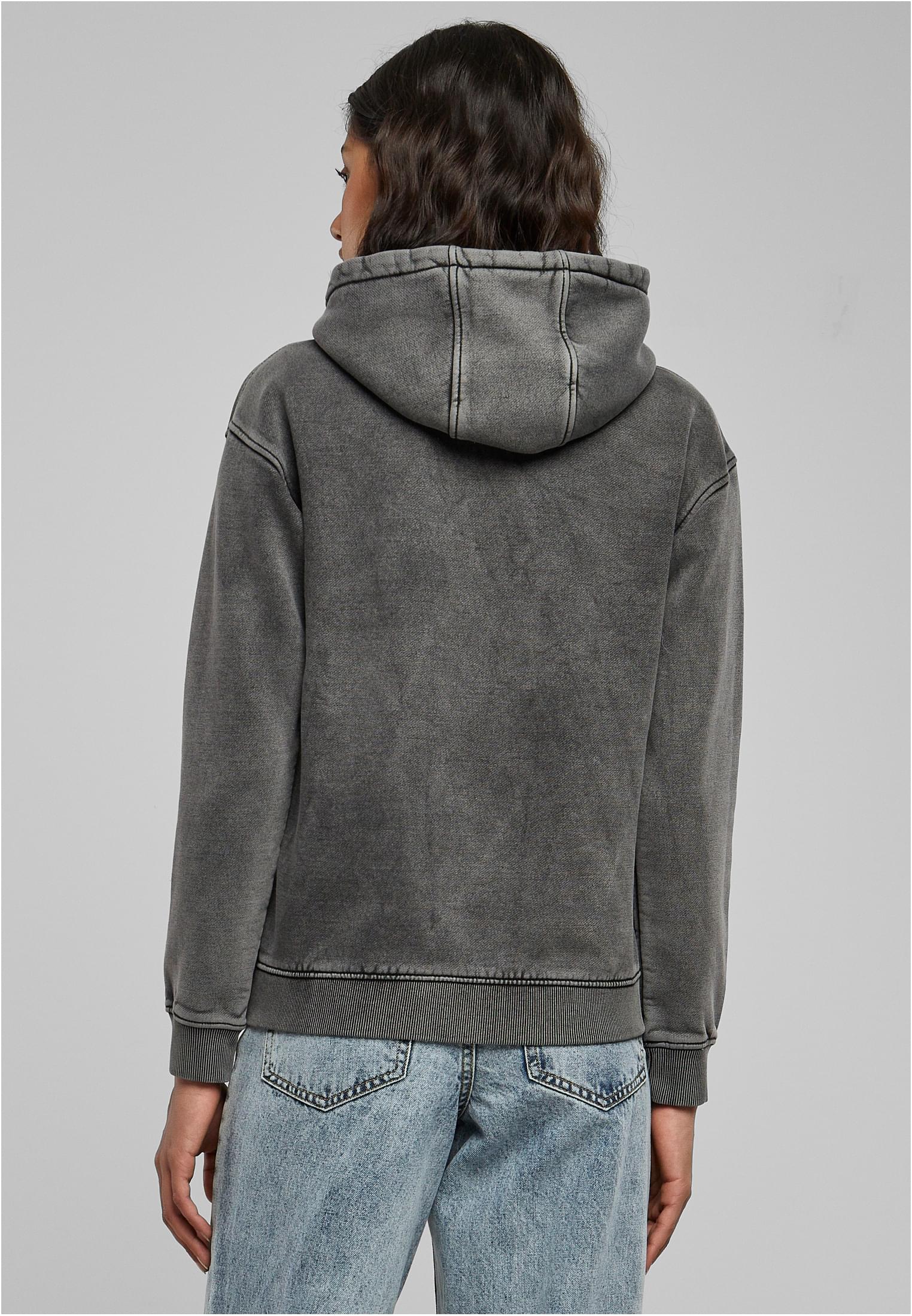 Ladies Stone Washed Hoody | black