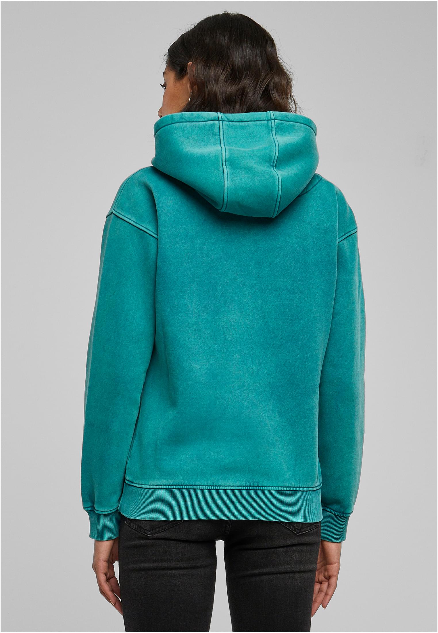 Ladies Stone Washed Hoody | watergreen