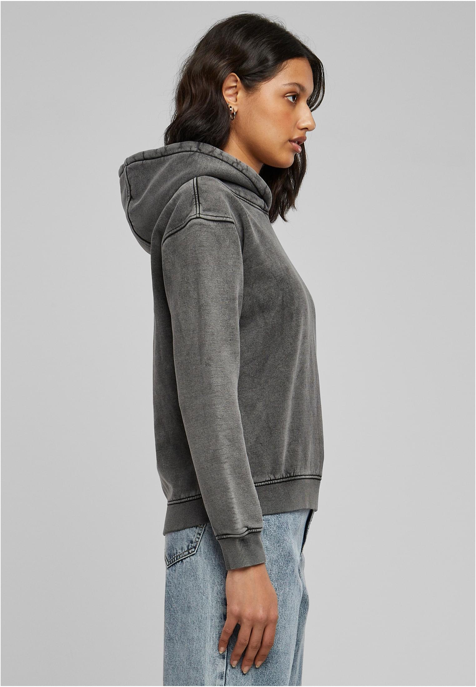 Ladies Stone Washed Hoody | black