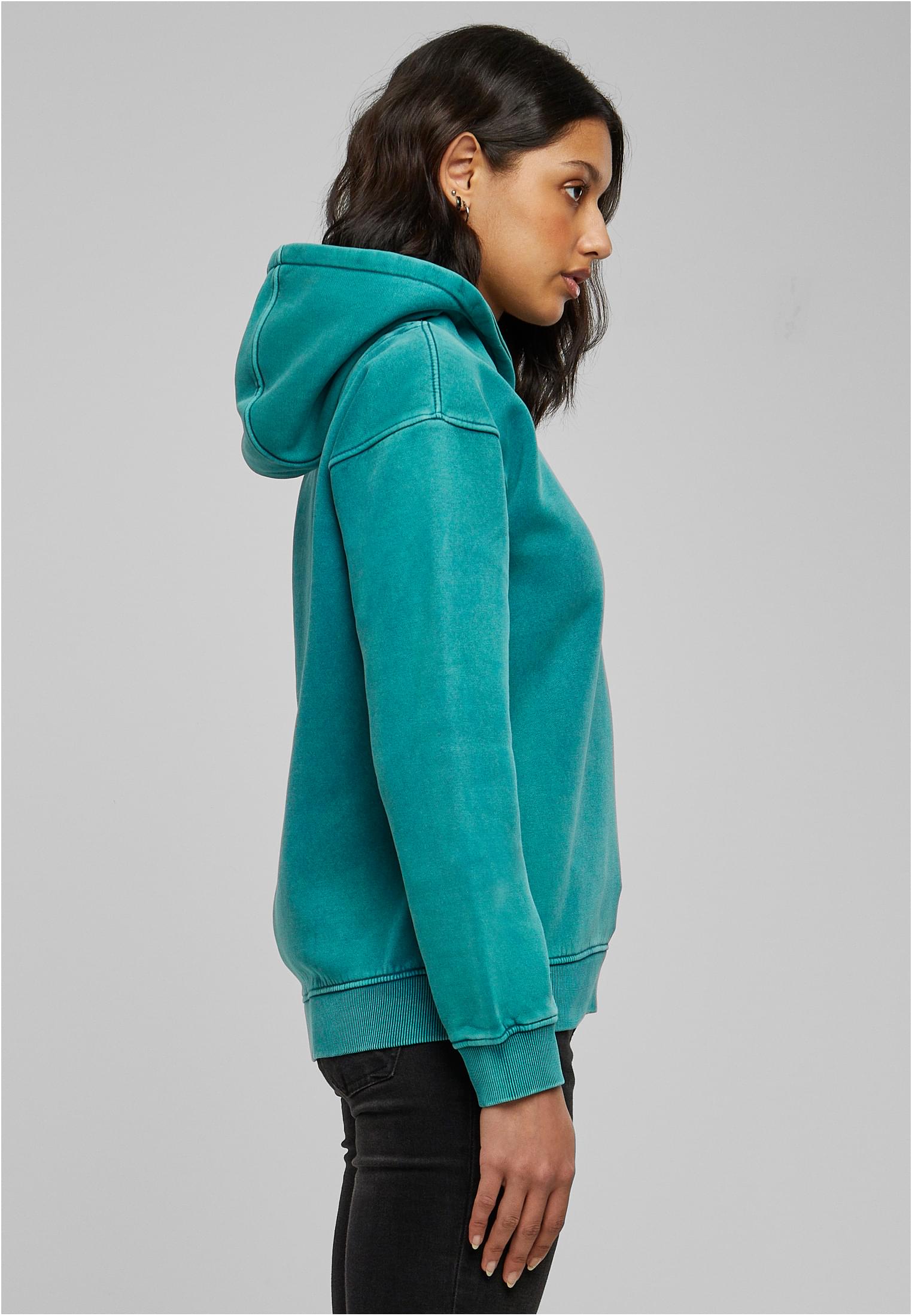 Ladies Stone Washed Hoody | watergreen