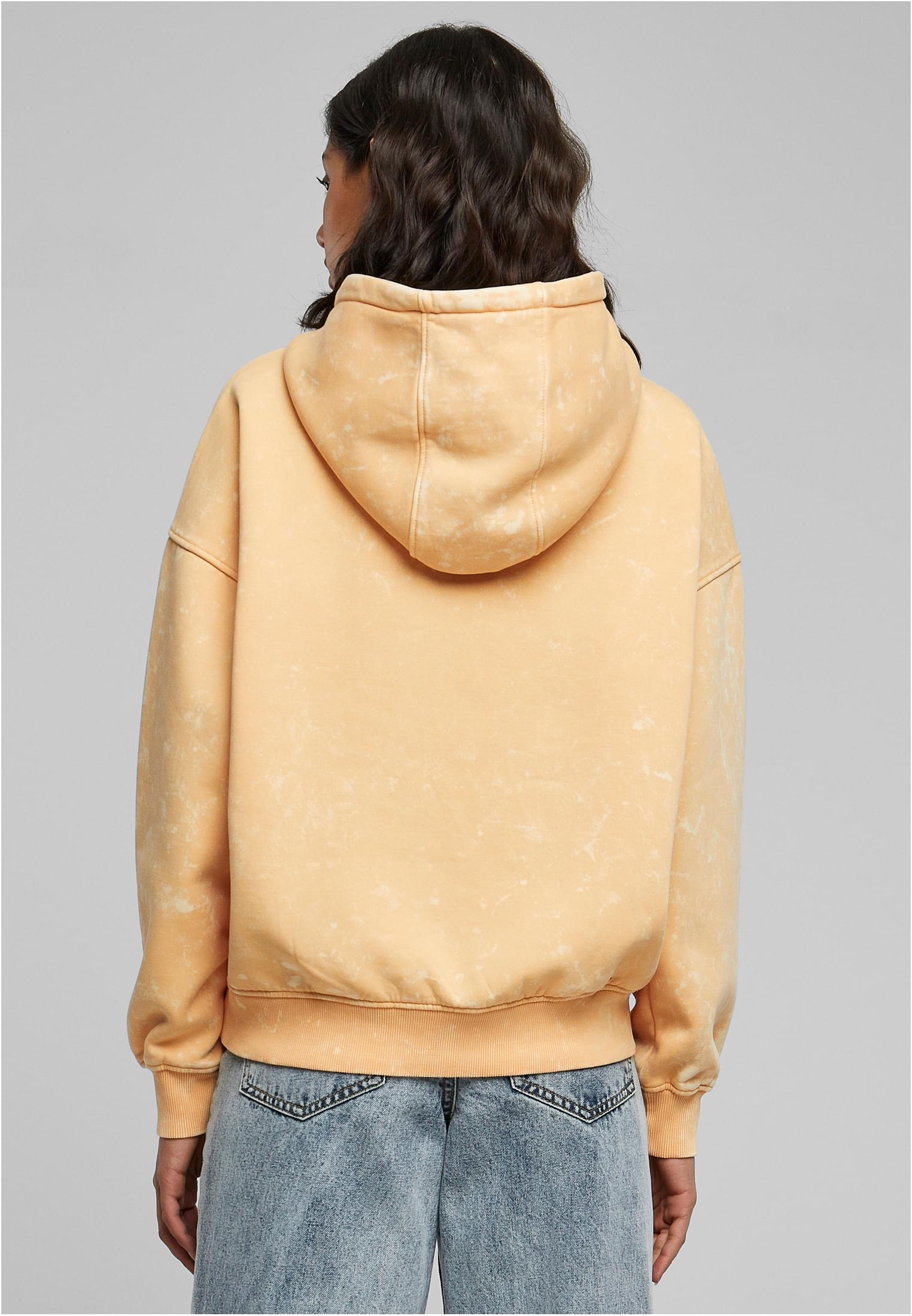 Ladies Oversized Towel Washed Hoody | paleorange