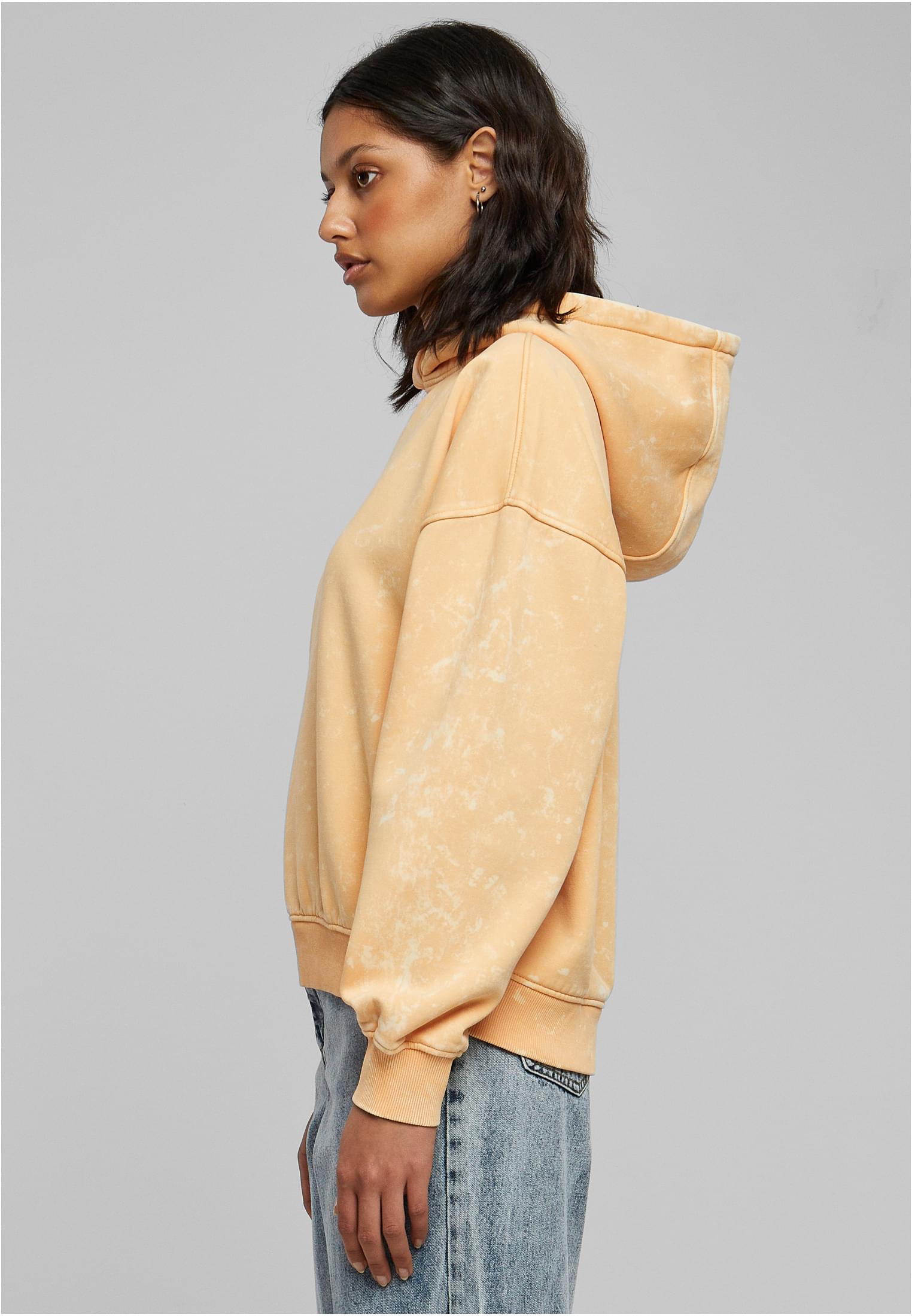 Ladies Oversized Towel Washed Hoody | paleorange