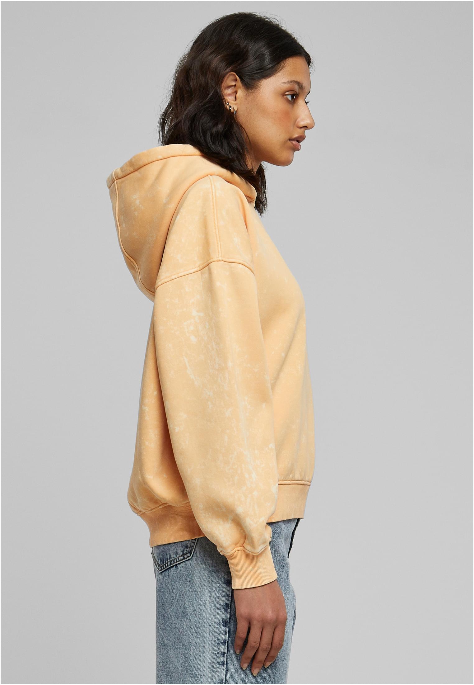 Ladies Oversized Towel Washed Hoody | paleorange