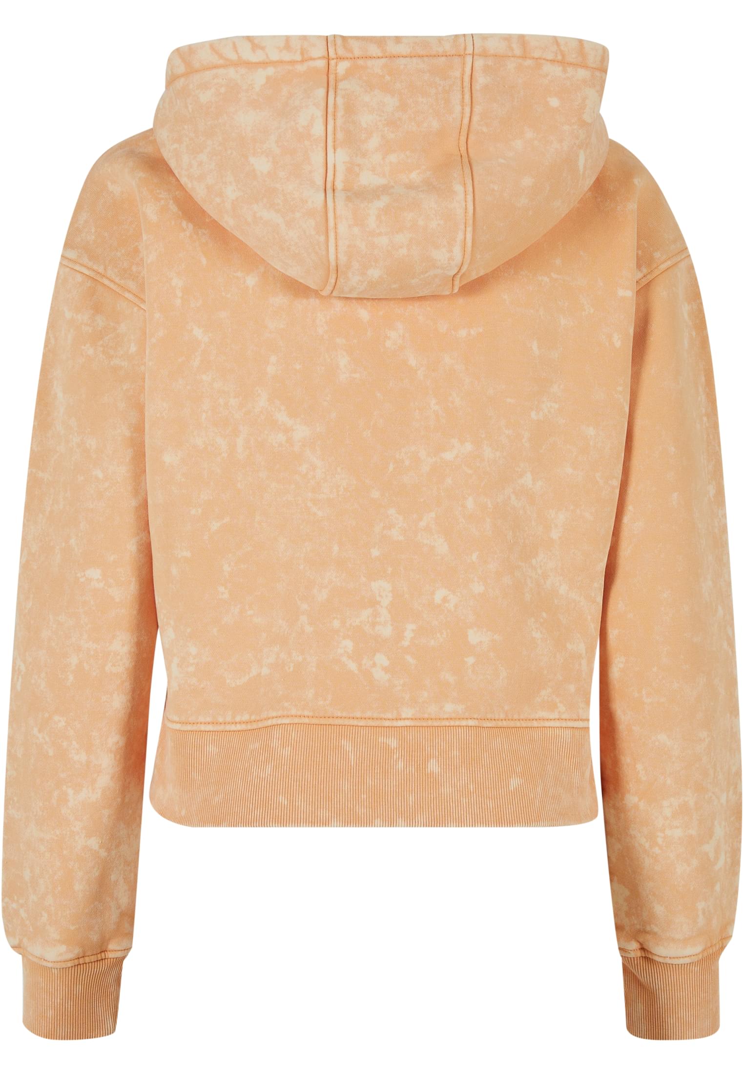 Ladies Short Oversized Towel Washed Zip Hoody | paleorange