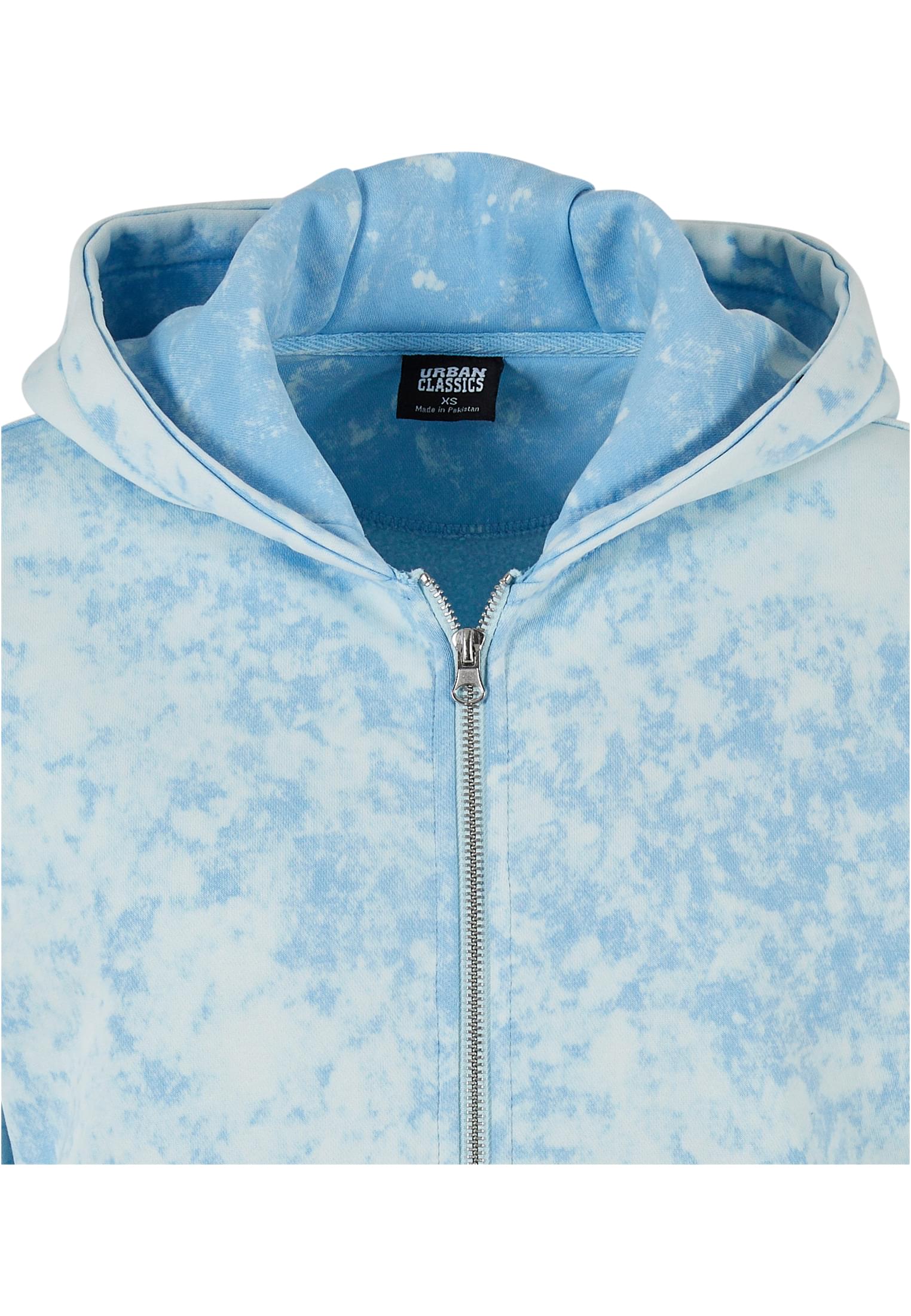 Ladies Short Oversized Towel Washed Zip Hoody | balticblue