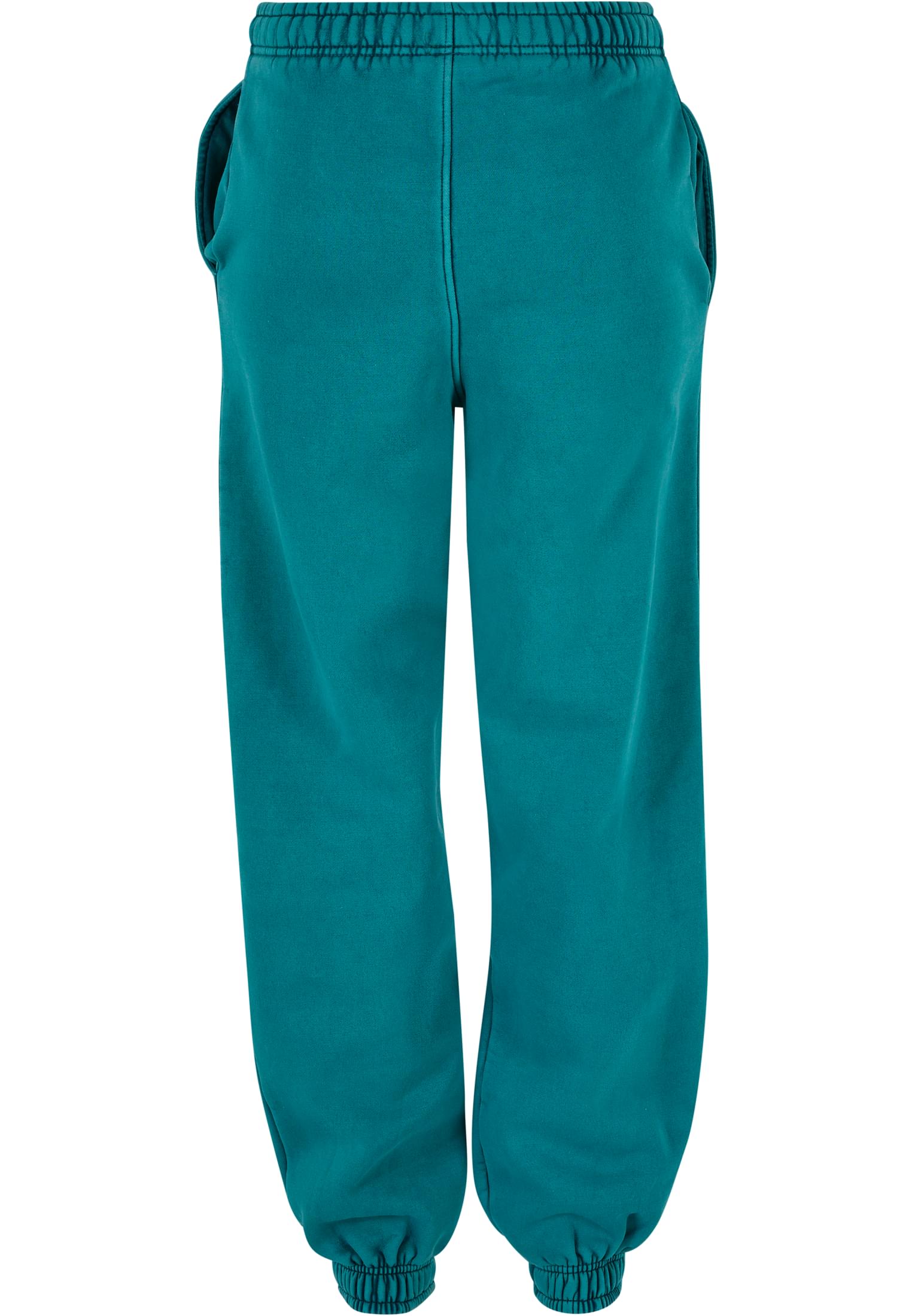 Ladies High Waist Stone Washed Sweat Pants | watergreen