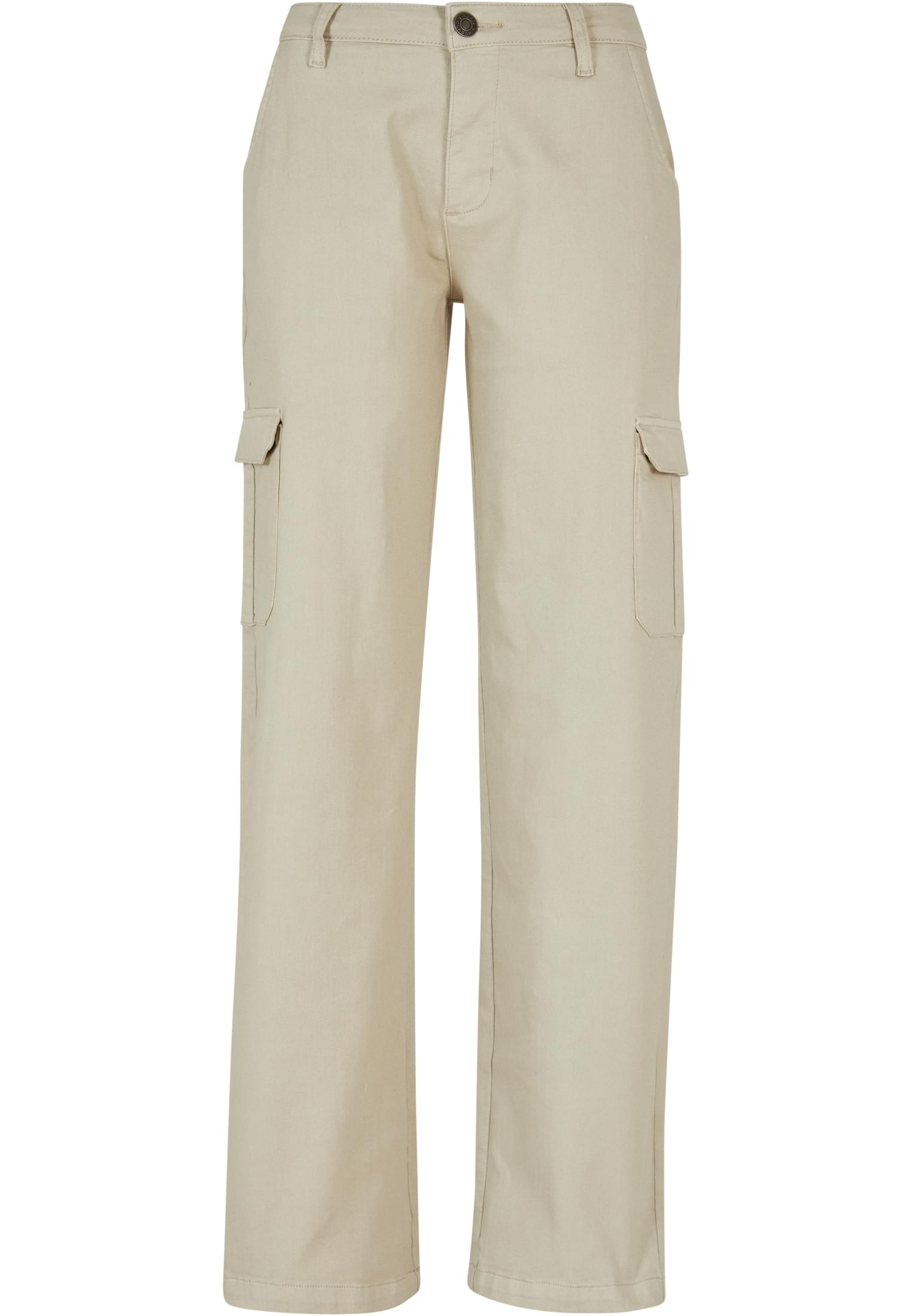 Ladies High Waist Straight Denim Cargo Pants | offwhite raw