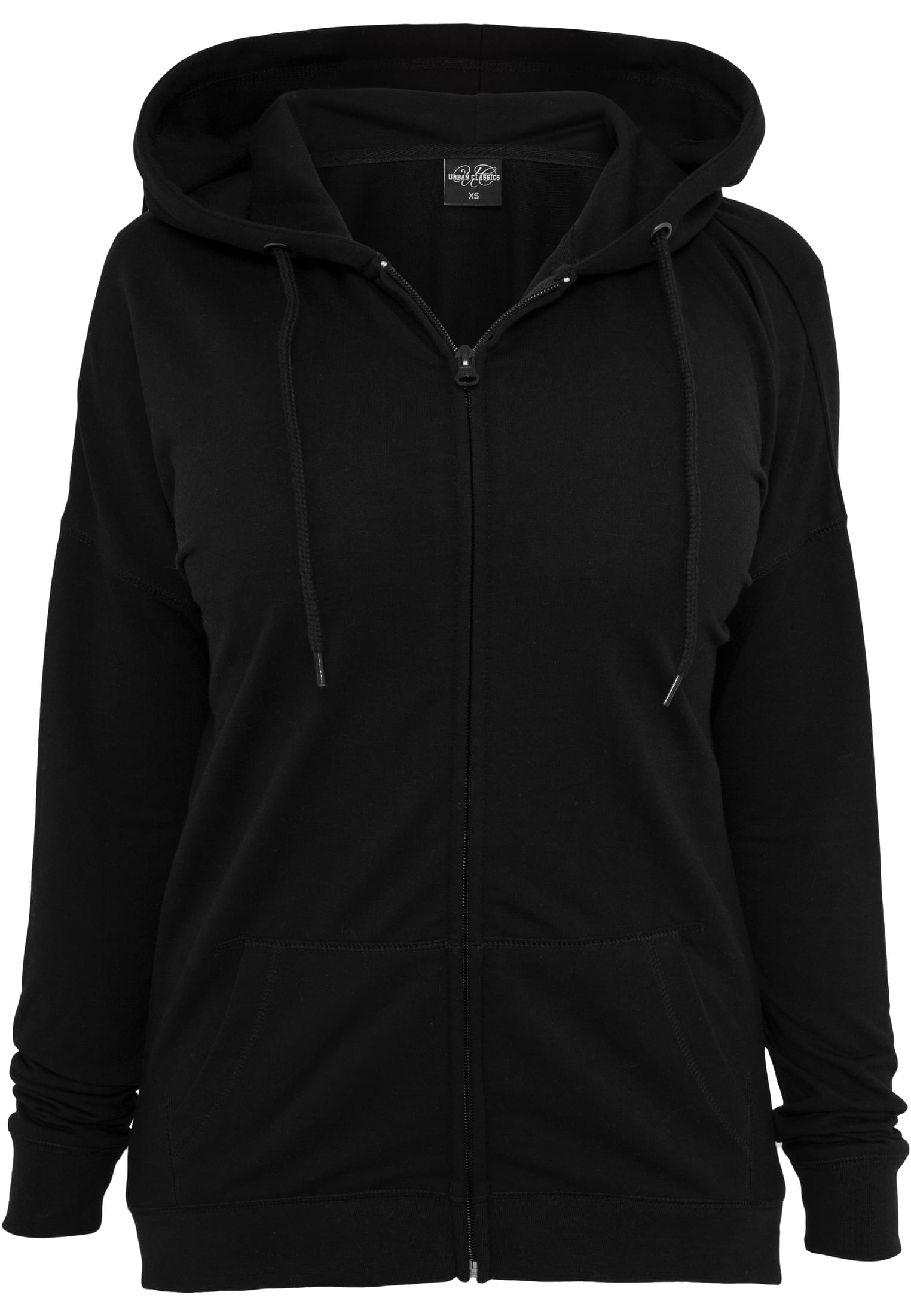 Ladies Long Zip Hoody | black