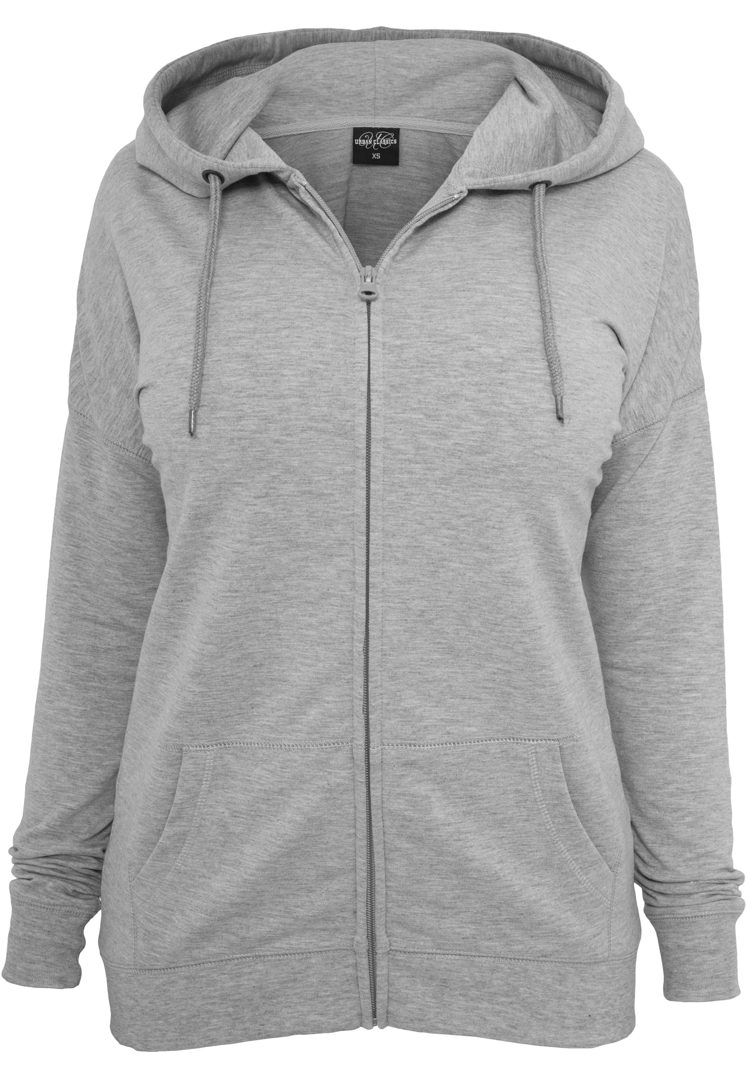 Ladies Long Zip Hoody | grey