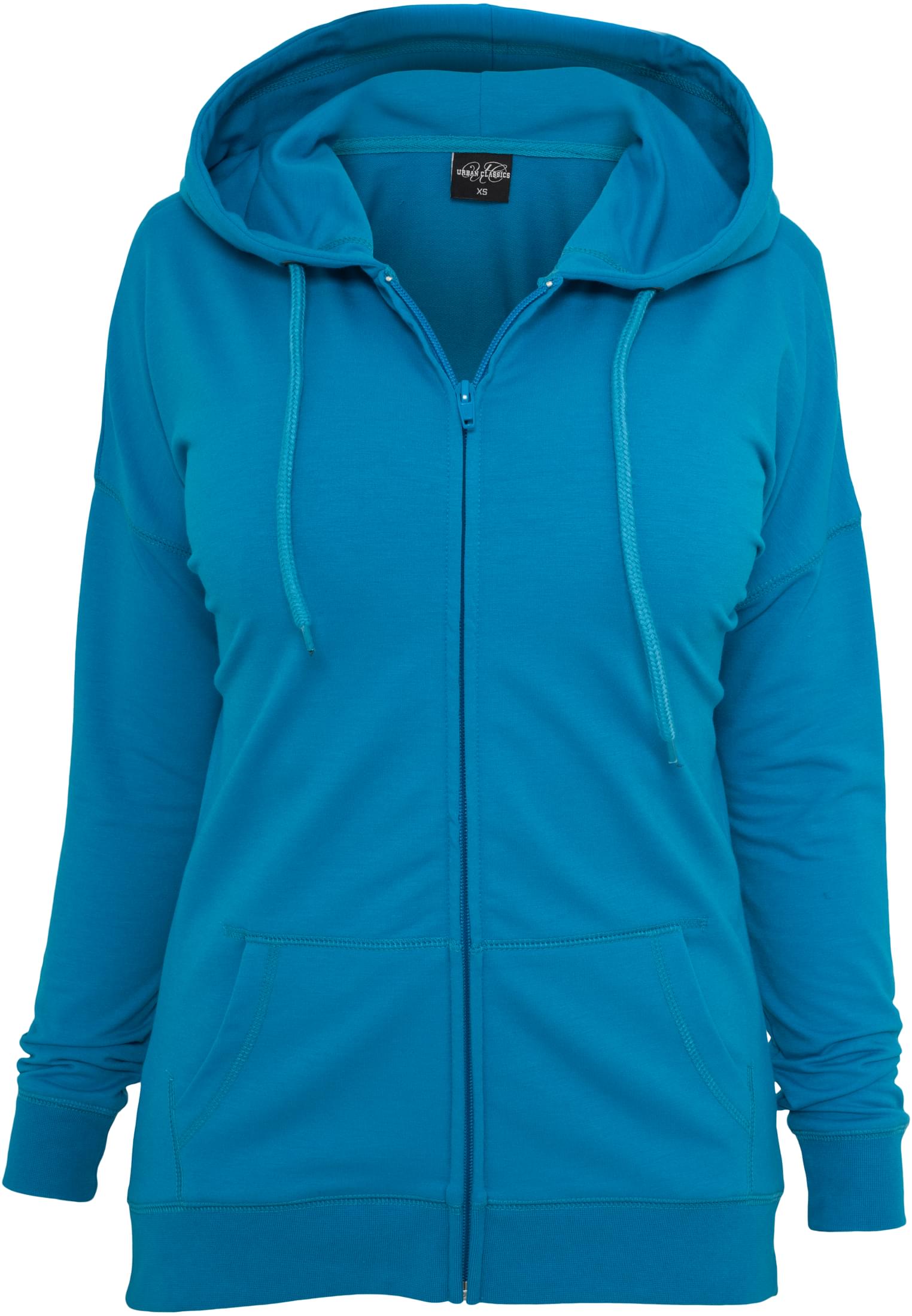 Ladies Long Zip Hoody | turquoise