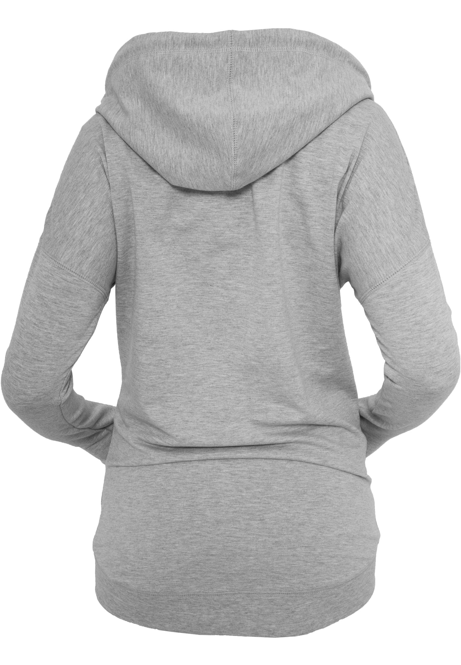 Ladies Long Zip Hoody | grey