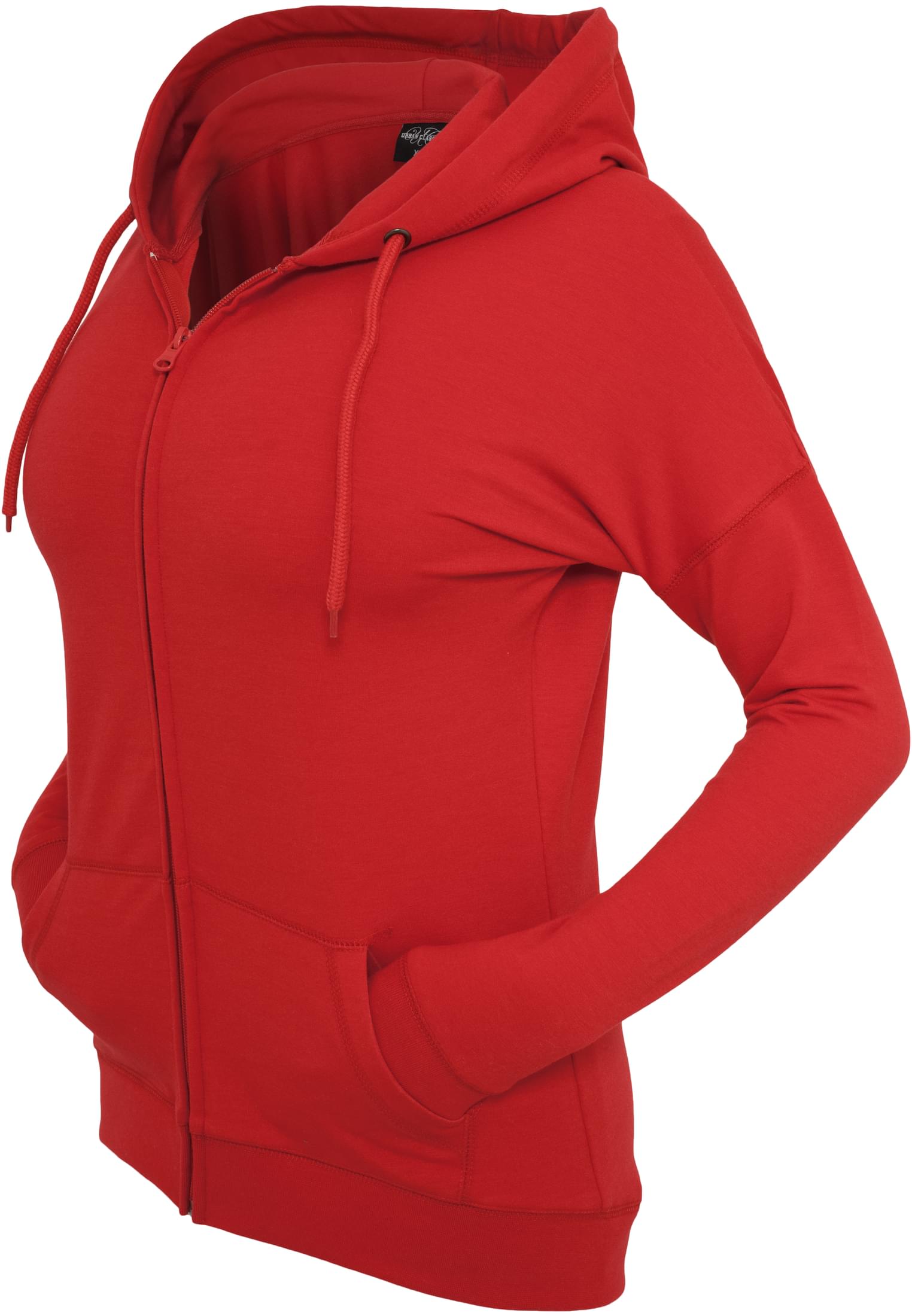 Ladies Long Zip Hoody | red