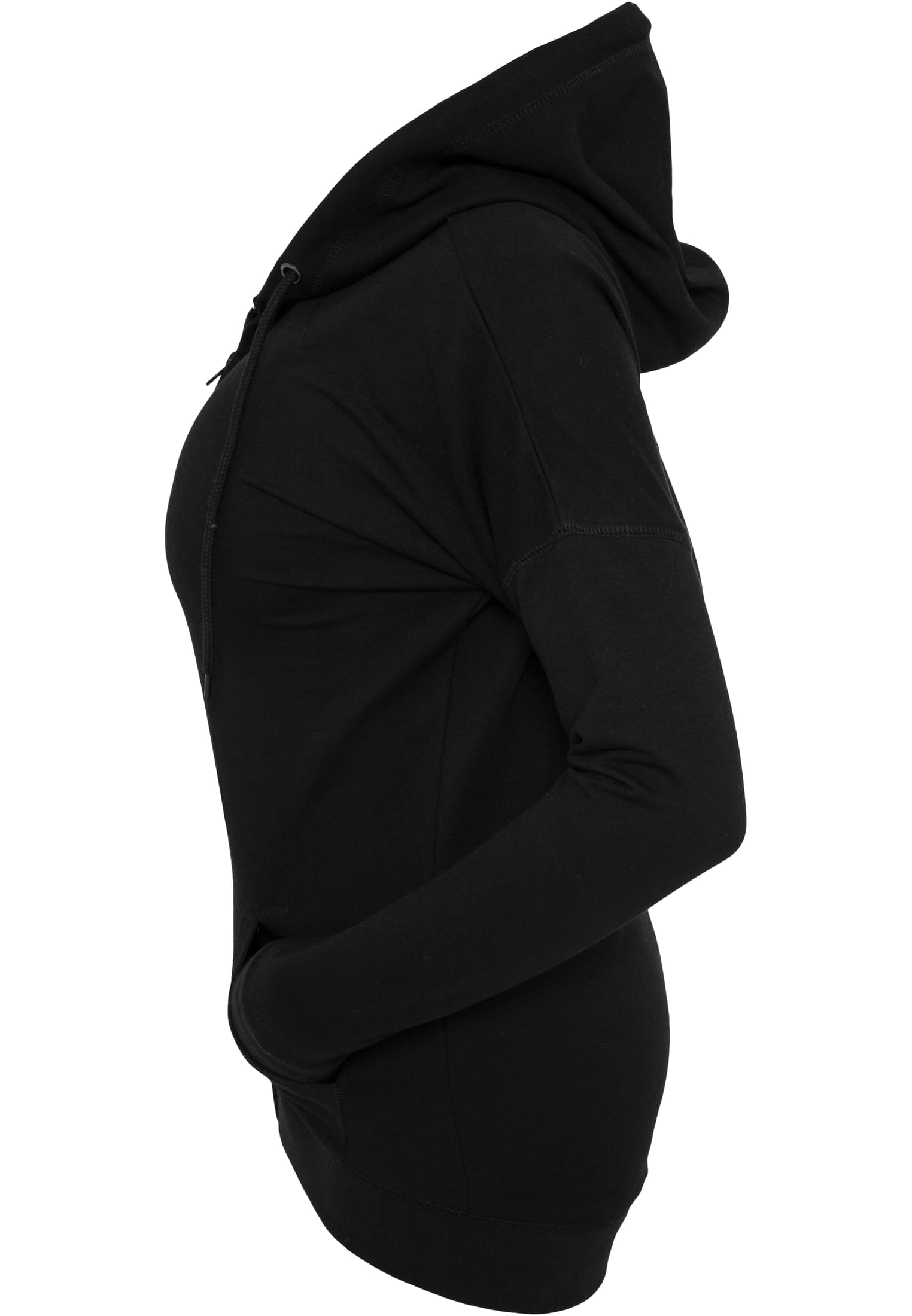 Ladies Long Zip Hoody | black