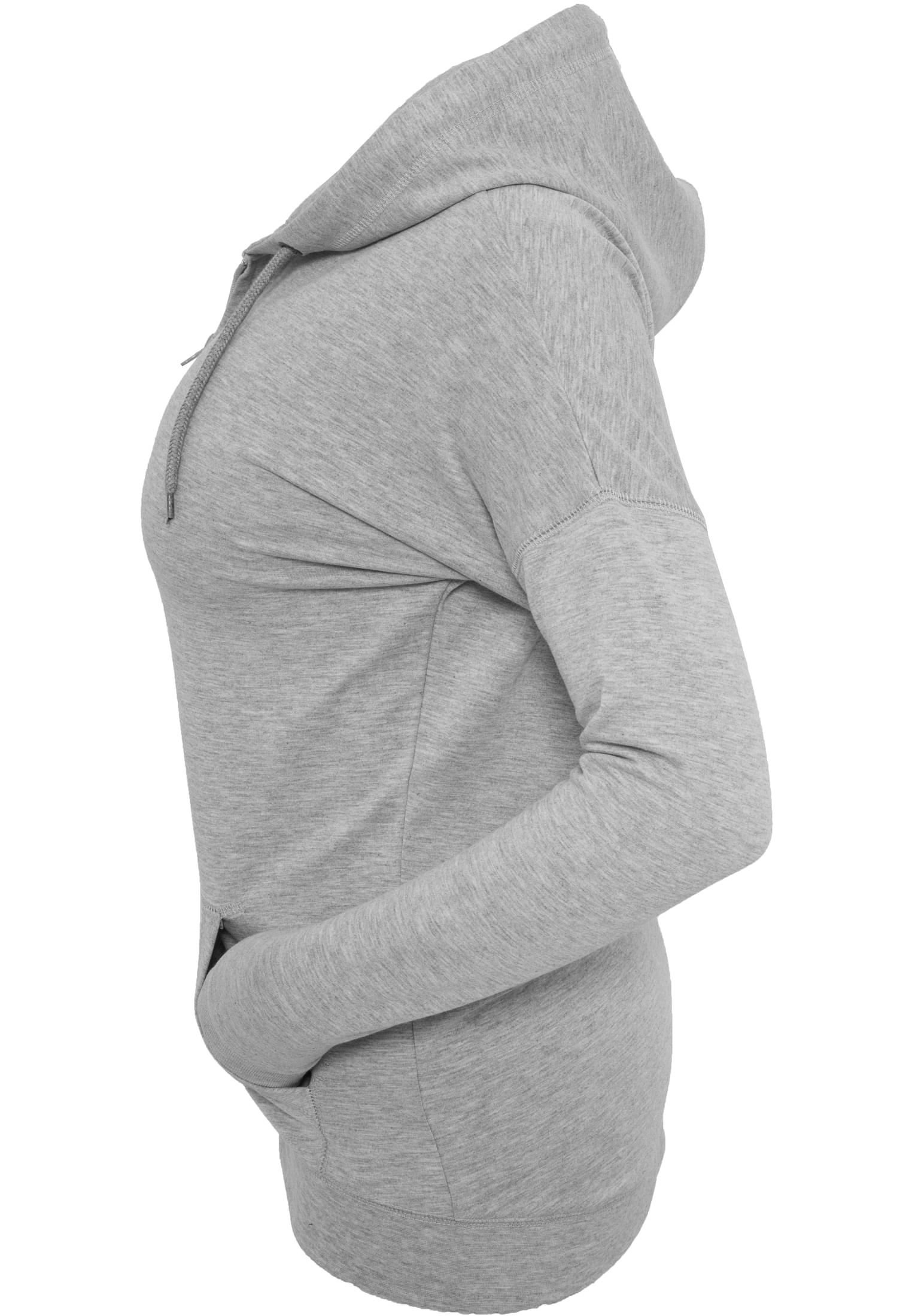 Ladies Long Zip Hoody | grey