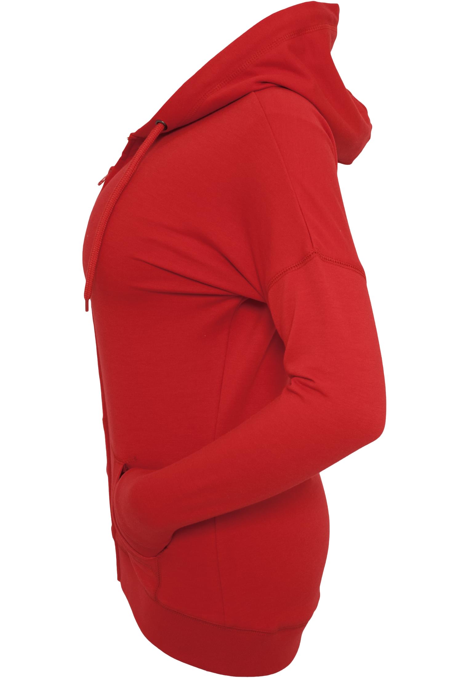 Ladies Long Zip Hoody | red