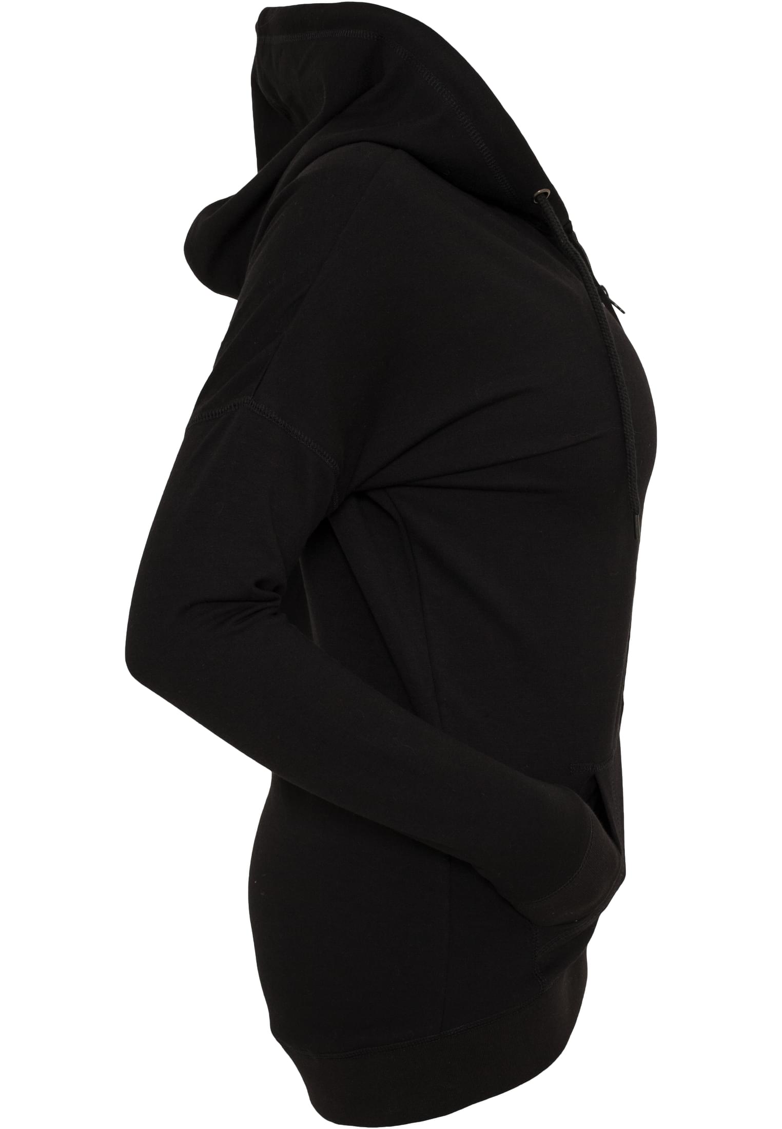 Ladies Long Zip Hoody | black