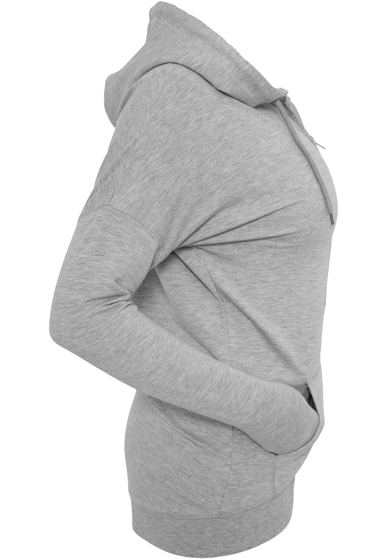 Ladies Long Zip Hoody | grey