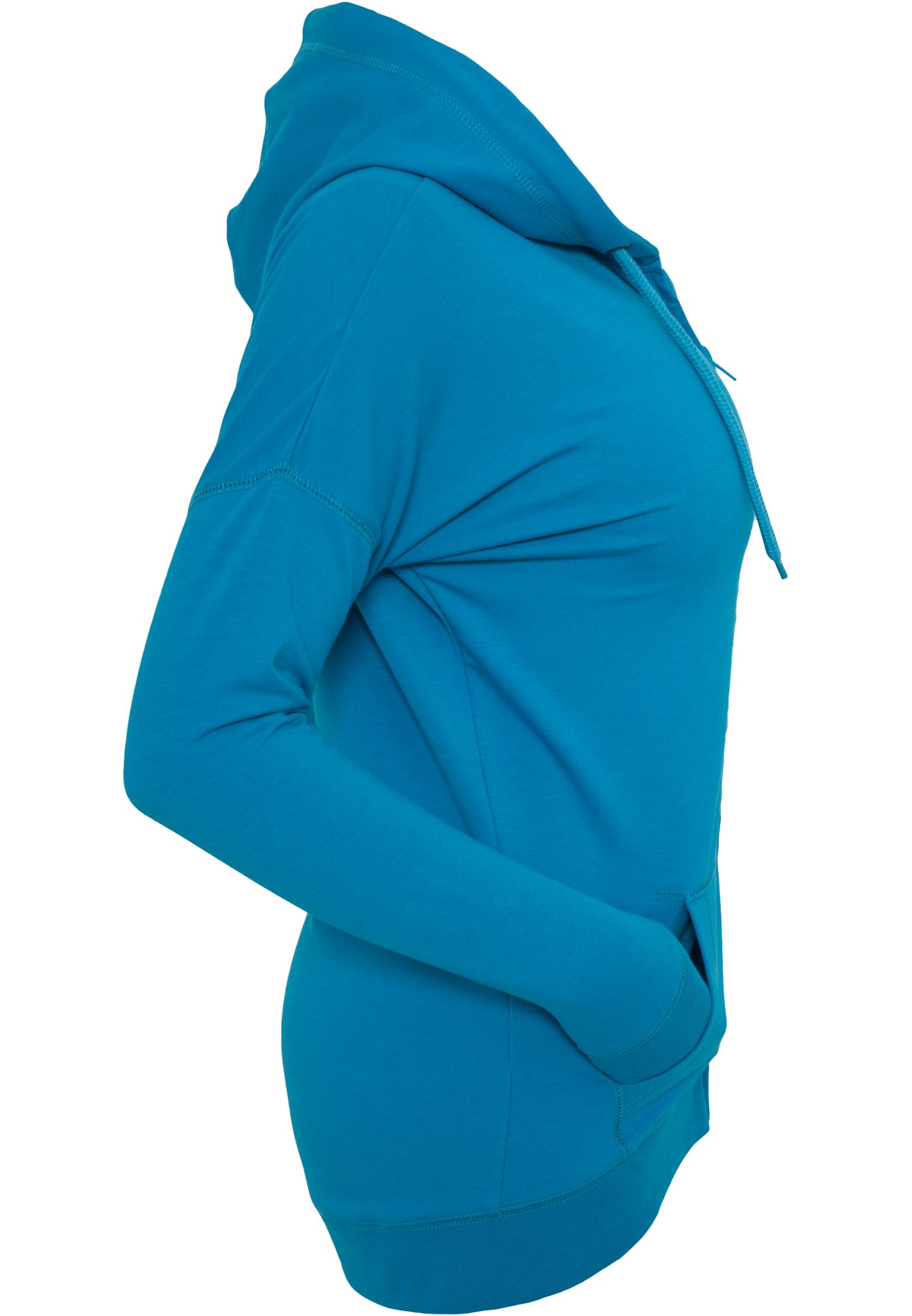 Ladies Long Zip Hoody | turquoise