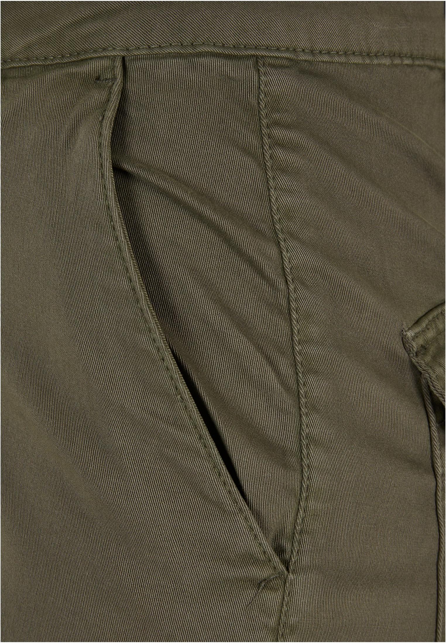 Ladies High Waist Wide Leg Twill Cargo Pants | olive